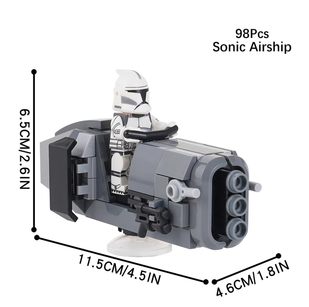 MOC Sonic Airship Star Wars Buildings Set Fit Lego NO BOX MOC2198A