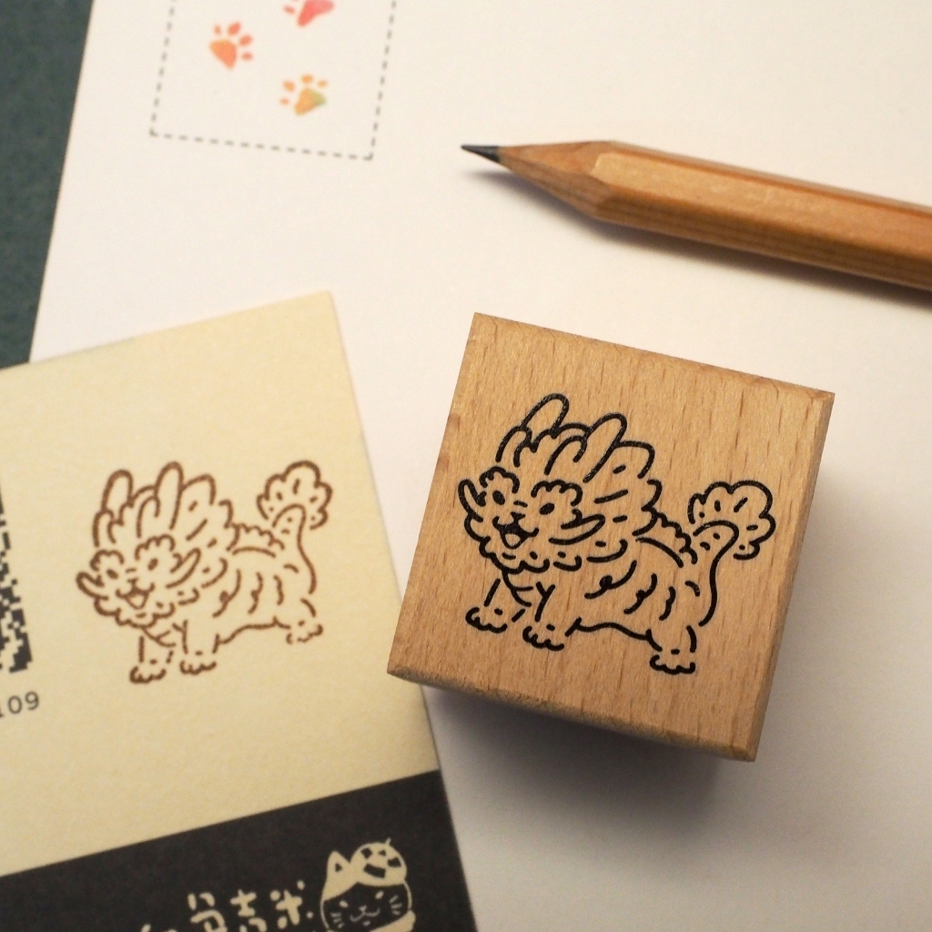 White Jimi fried dragon stamp