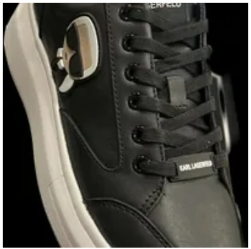 [S] KARL LAGERFELD KARLIE KARL HEAD SNEAKER,BLACK, KZL33124-BLK [FINAL SALE] (SKL795)