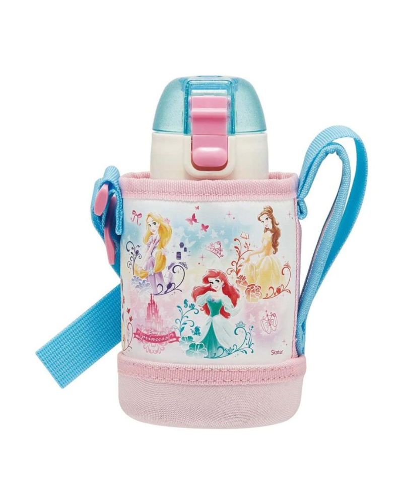 Skater 迪士尼公主不銹鋼水壺連收納袋 400ml