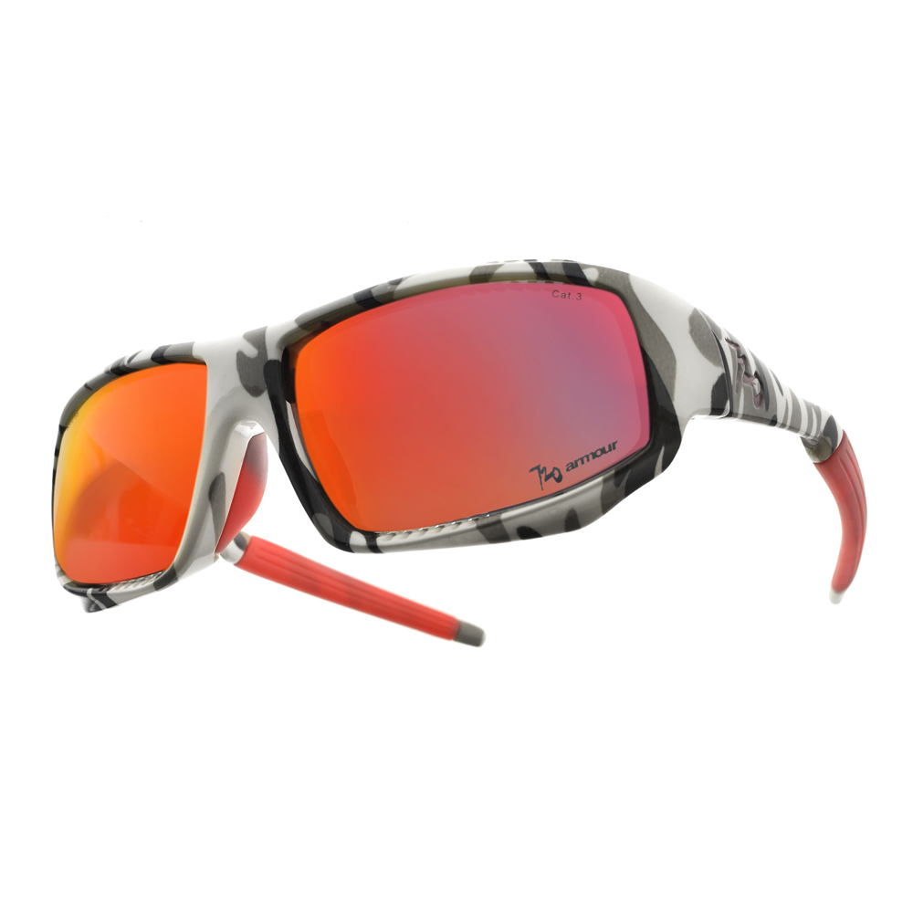 【720】B370 C06 運動太陽眼鏡 (亮澤迷彩/灰紅鍍膜) Rock Asia系列 台灣製