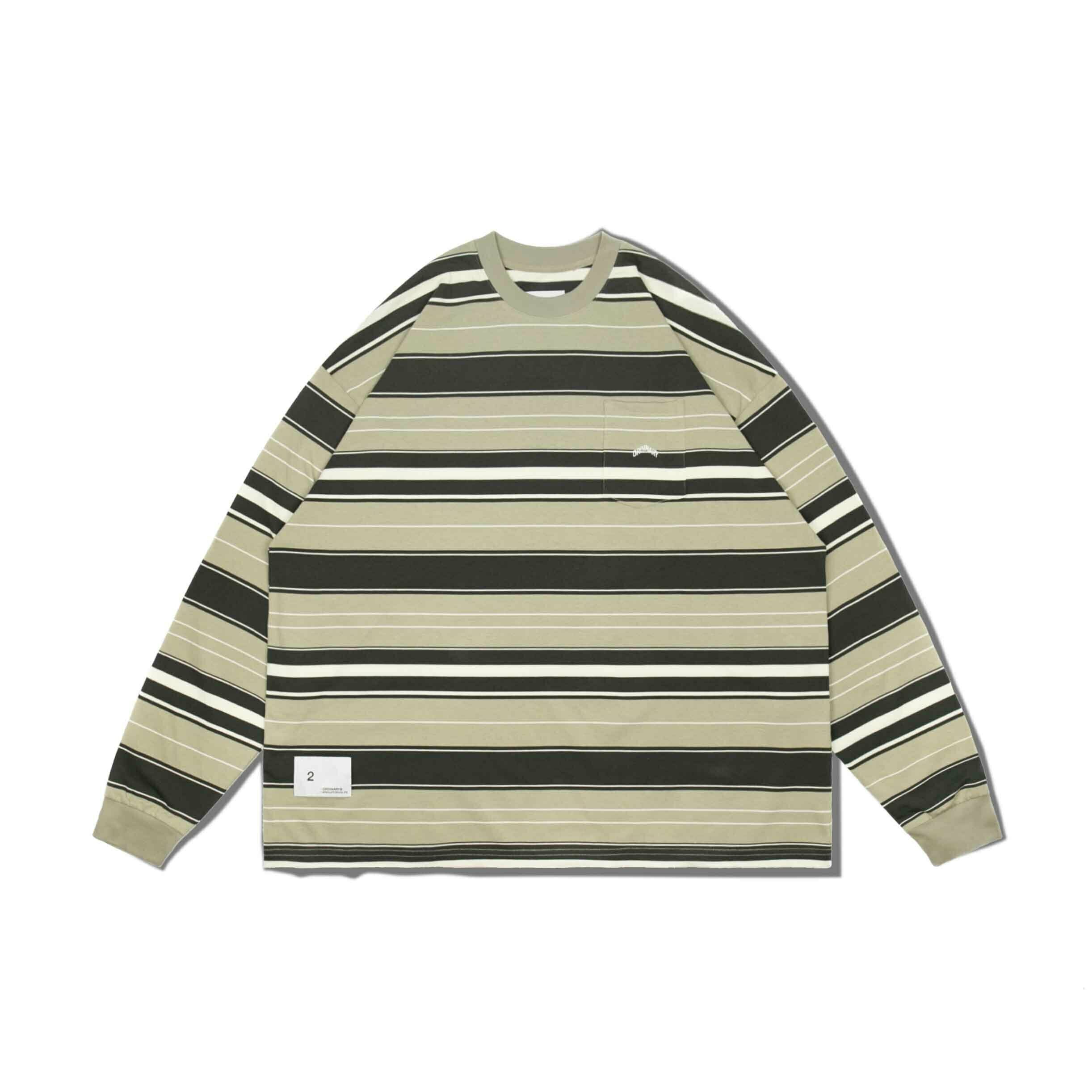 ORDINARY 橫條口袋長tee