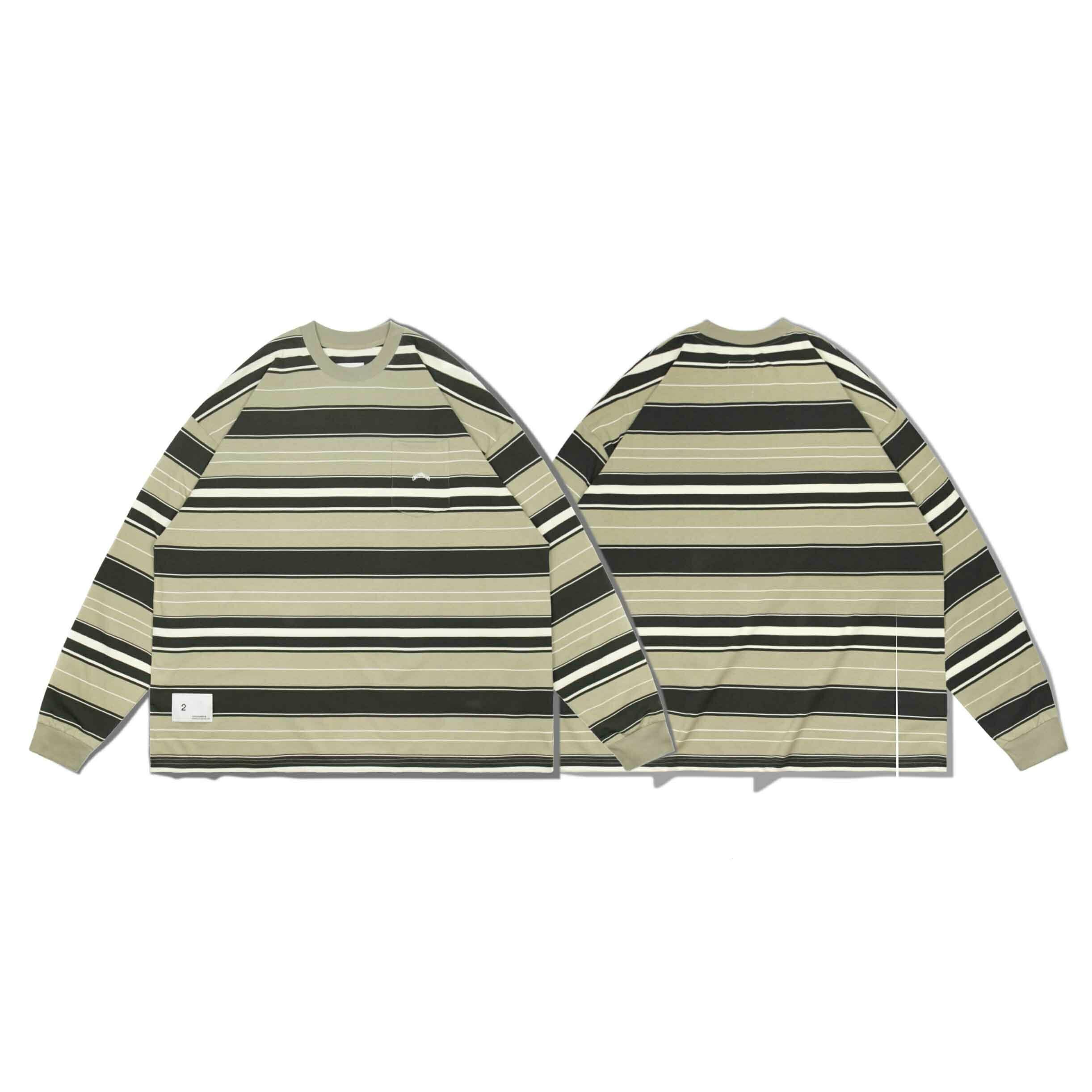 ORDINARY 橫條口袋長tee