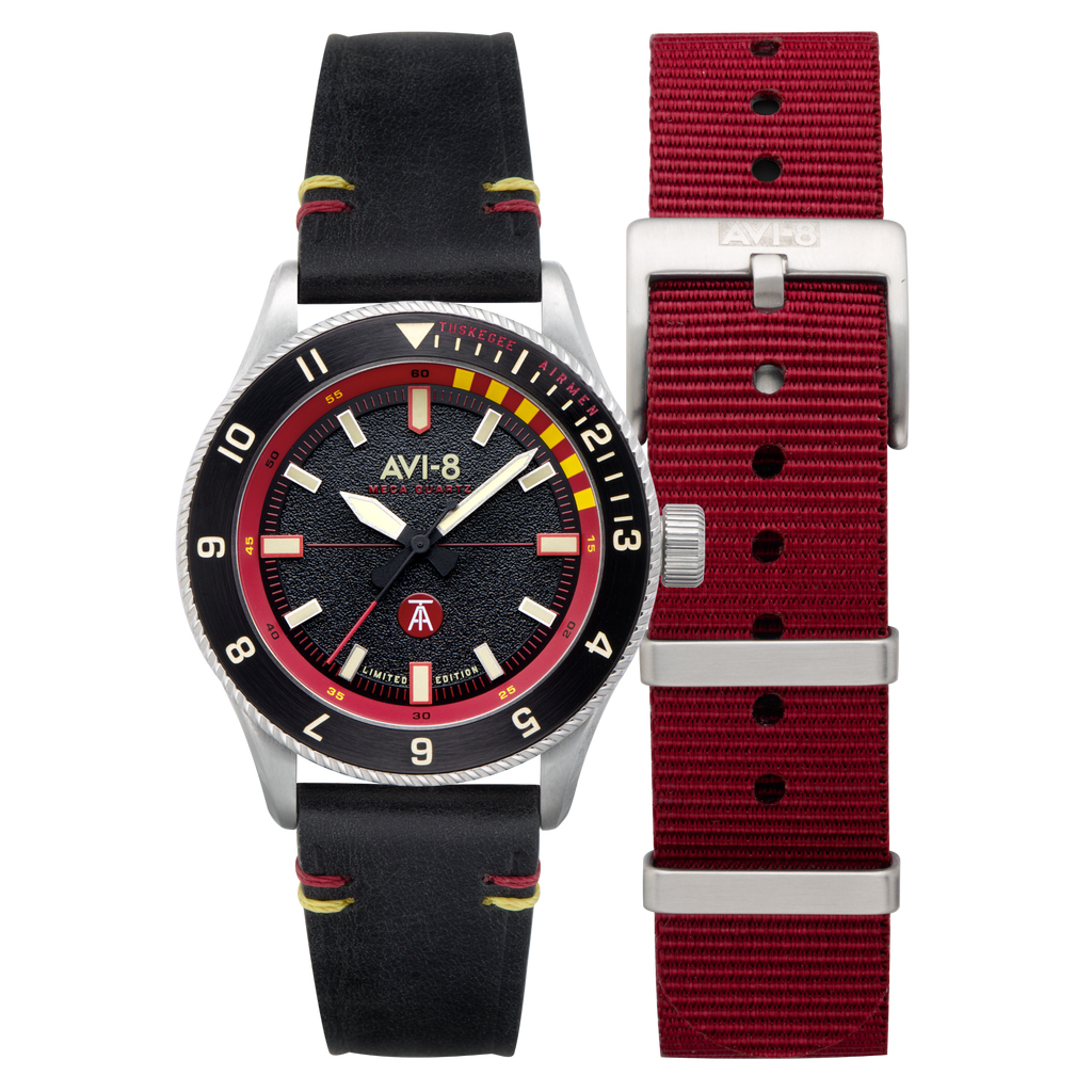 AVI-8 FLYBOY Tuskegee Airmen Meca-Quartz Limited Edition LICATA AV-4103-01