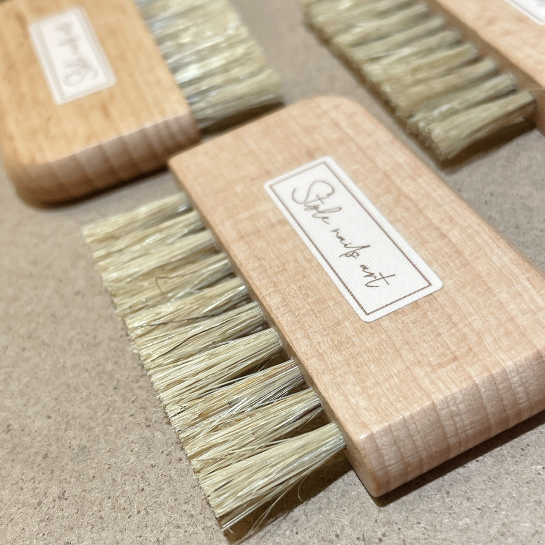 日系原木天然猪鬣毛美甲刷硬毛缝隙清洗