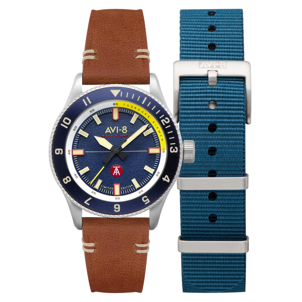 AVI-8 FLYBOY Tuskegee Airmen Meca-Quartz Limited Edition LUCERA AV-4103-02