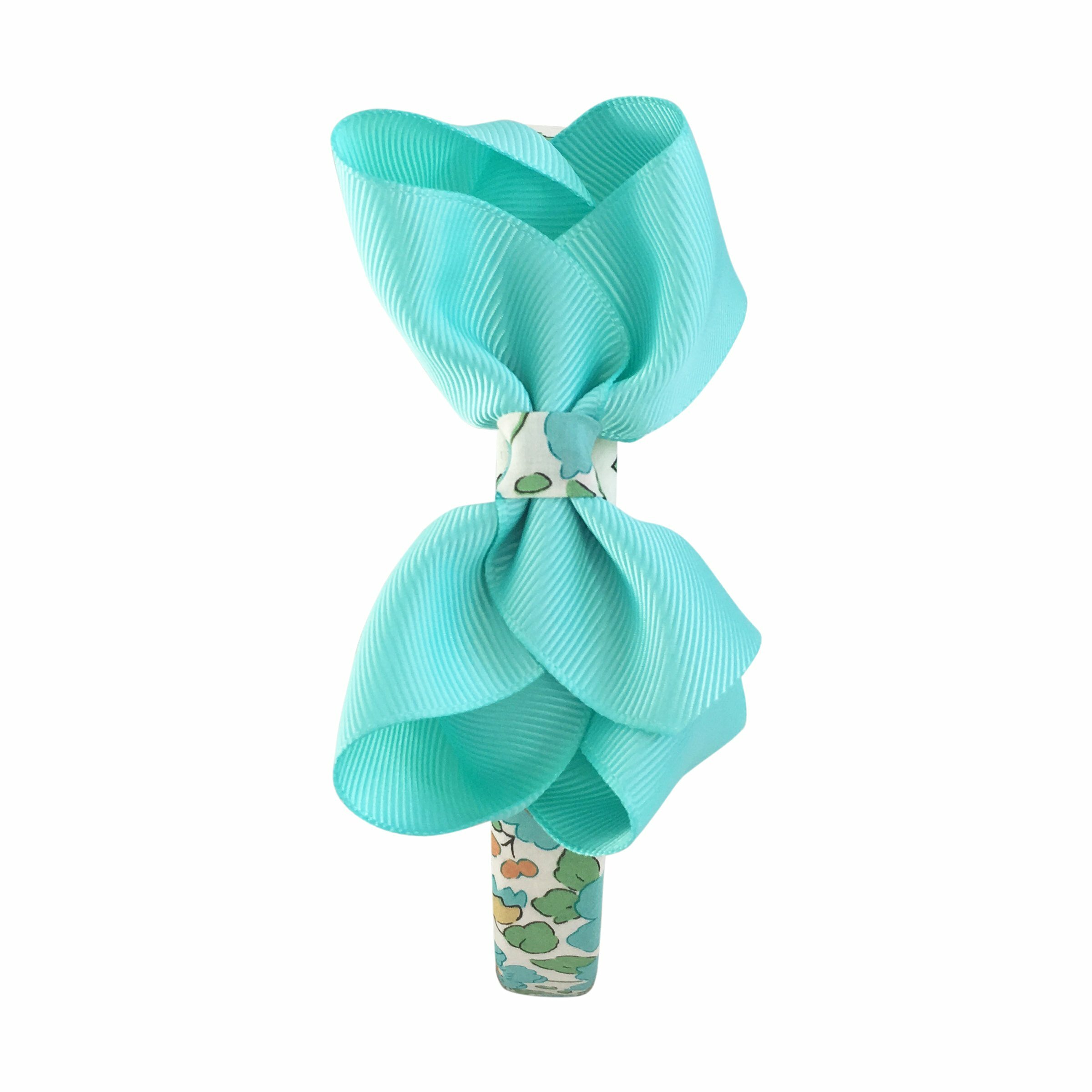 〖 Milledeux 〗水藍蝴蝶結Liberty花布髮箍