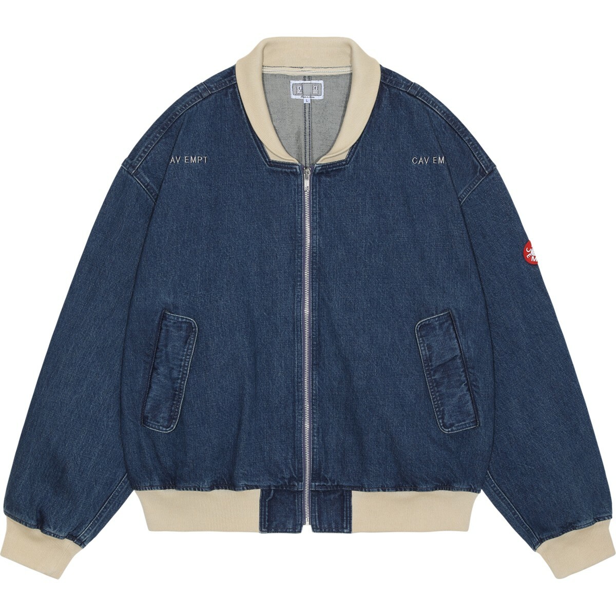 CAV EMPT C.E / WASHED DENIM ZIP JACKET