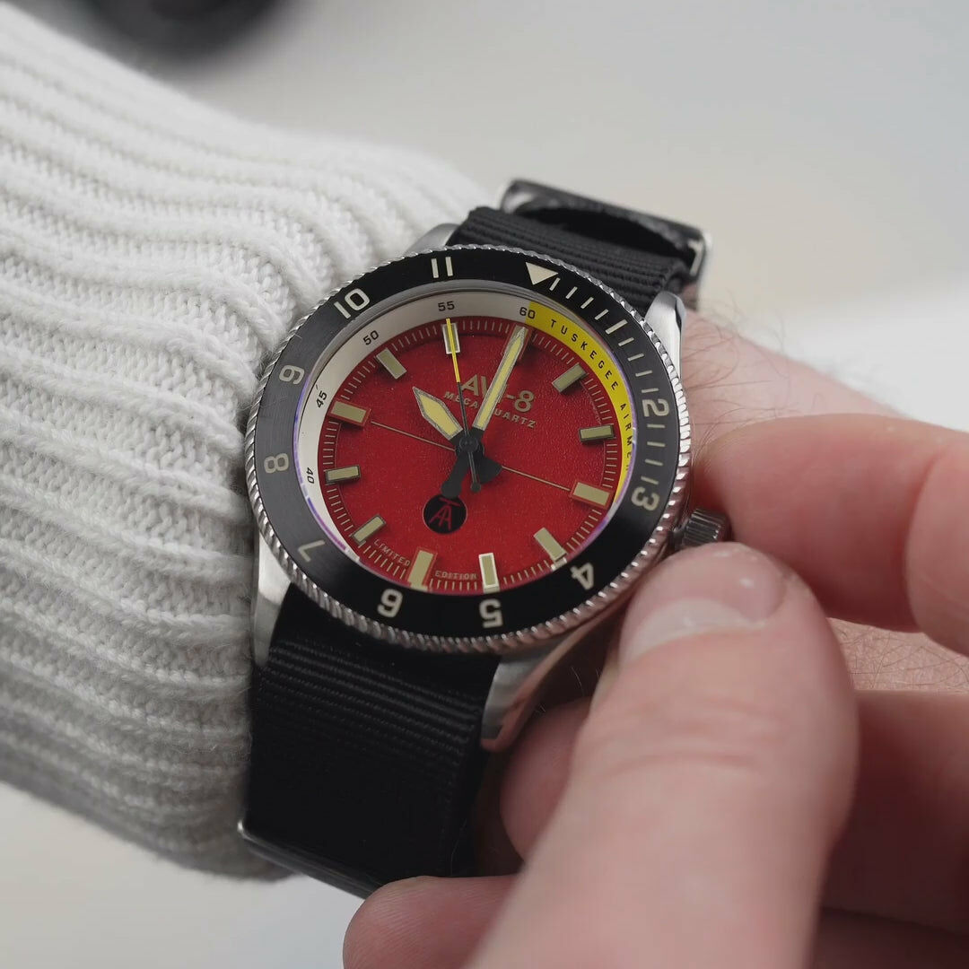 AVI-8 FLYBOY Tuskegee Airmen Meca-Quartz Limited Edition RAMITELLI AV-4103-04