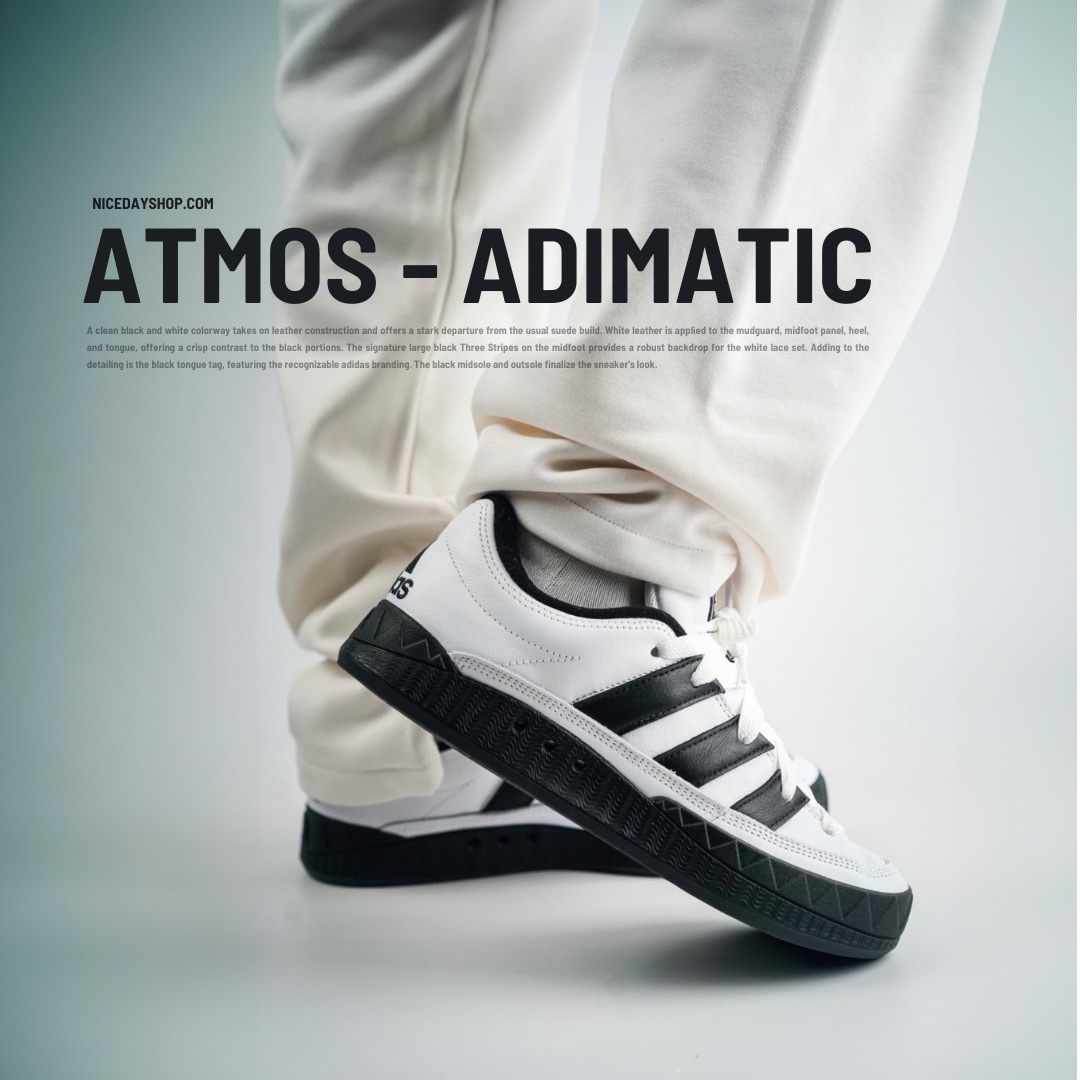 NICEDAY 代購 Atmos x Adidas Adimatic 白黑 聯名款 麵包鞋 胖胖鞋 男女尺寸 ID7717