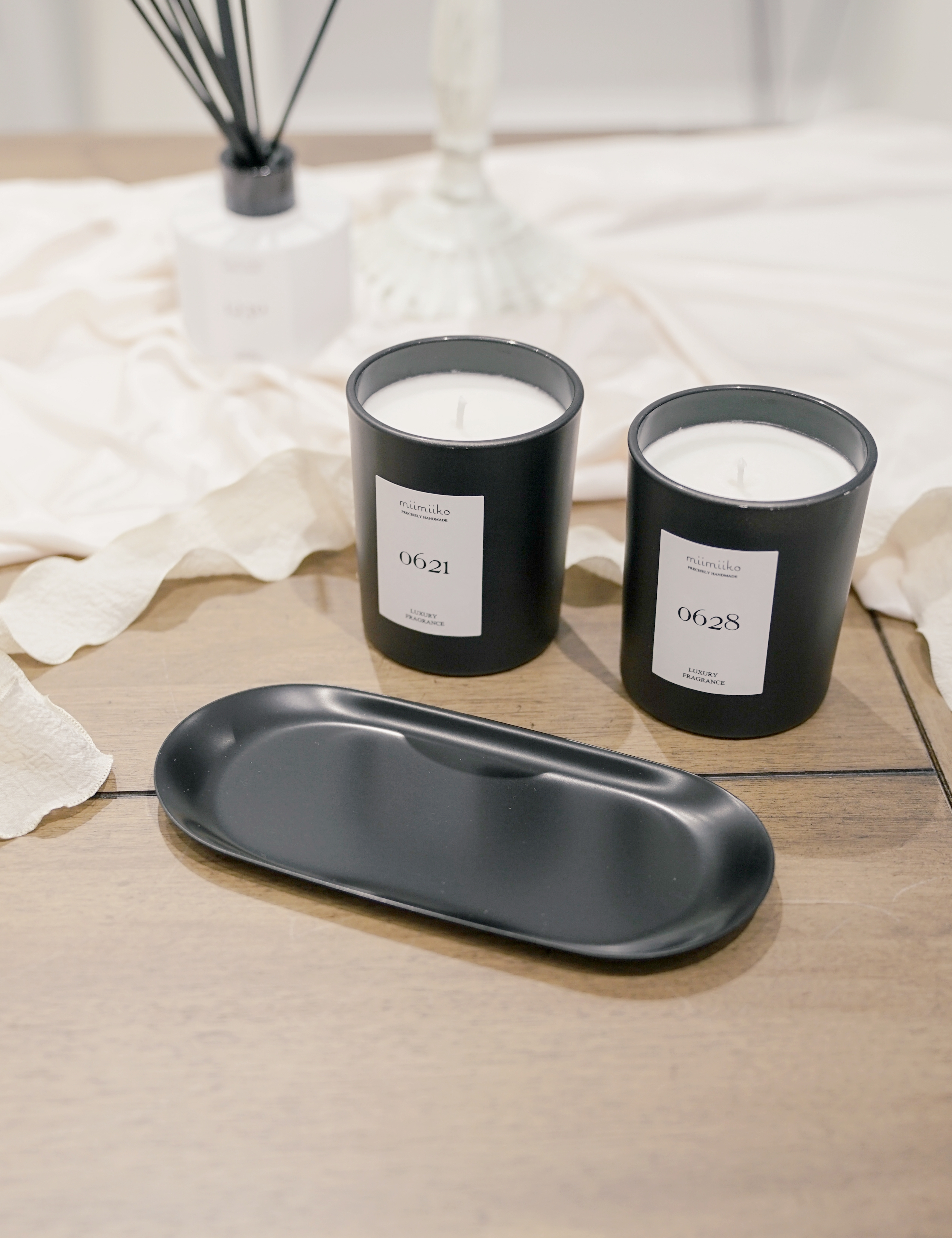 金屬飾品收納托盤✧燭杯底盤✦黑✦S