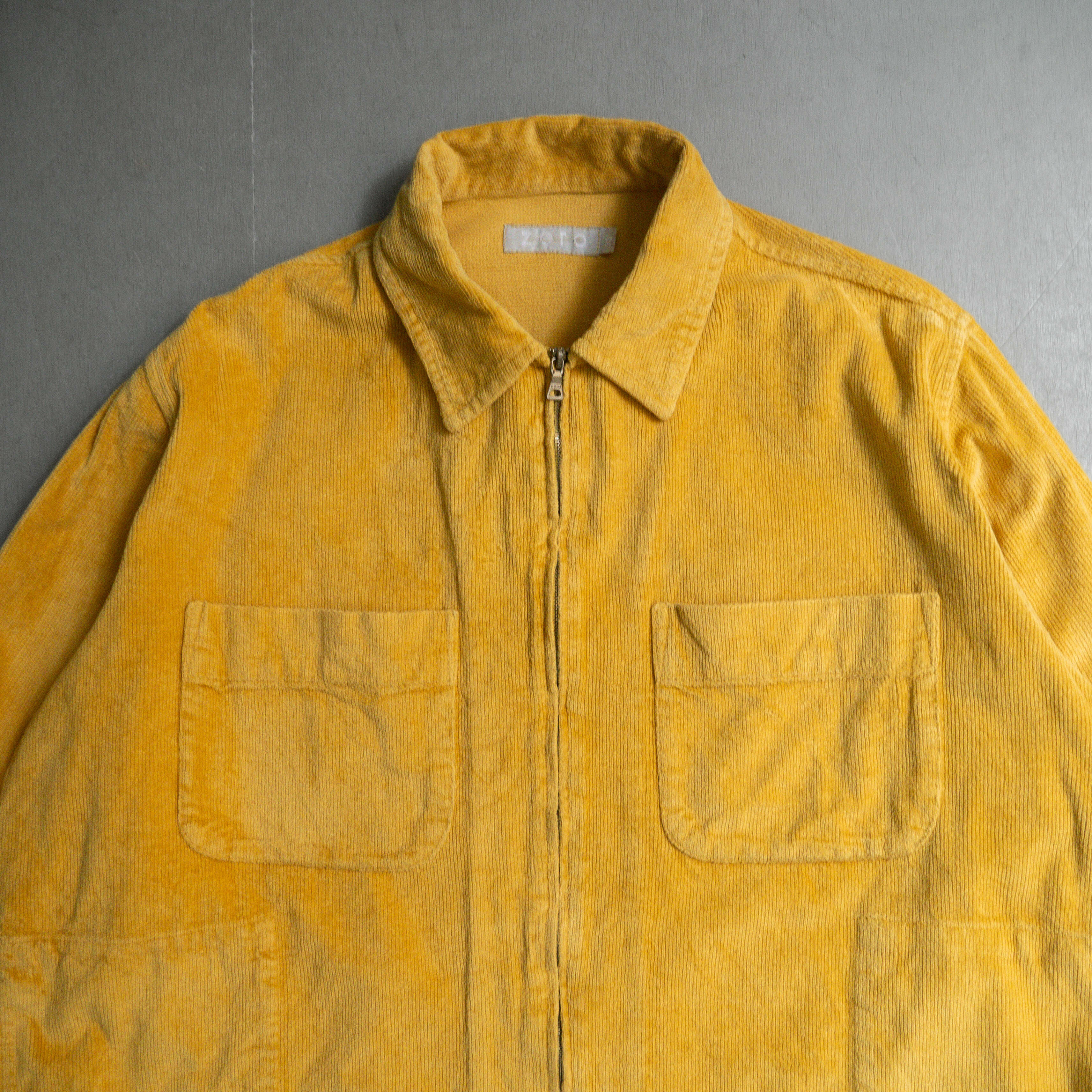 VINTAGE CORDUROY SHIRT JAC 美國 芥黃 燈芯絨 拉鍊 襯衫 外套