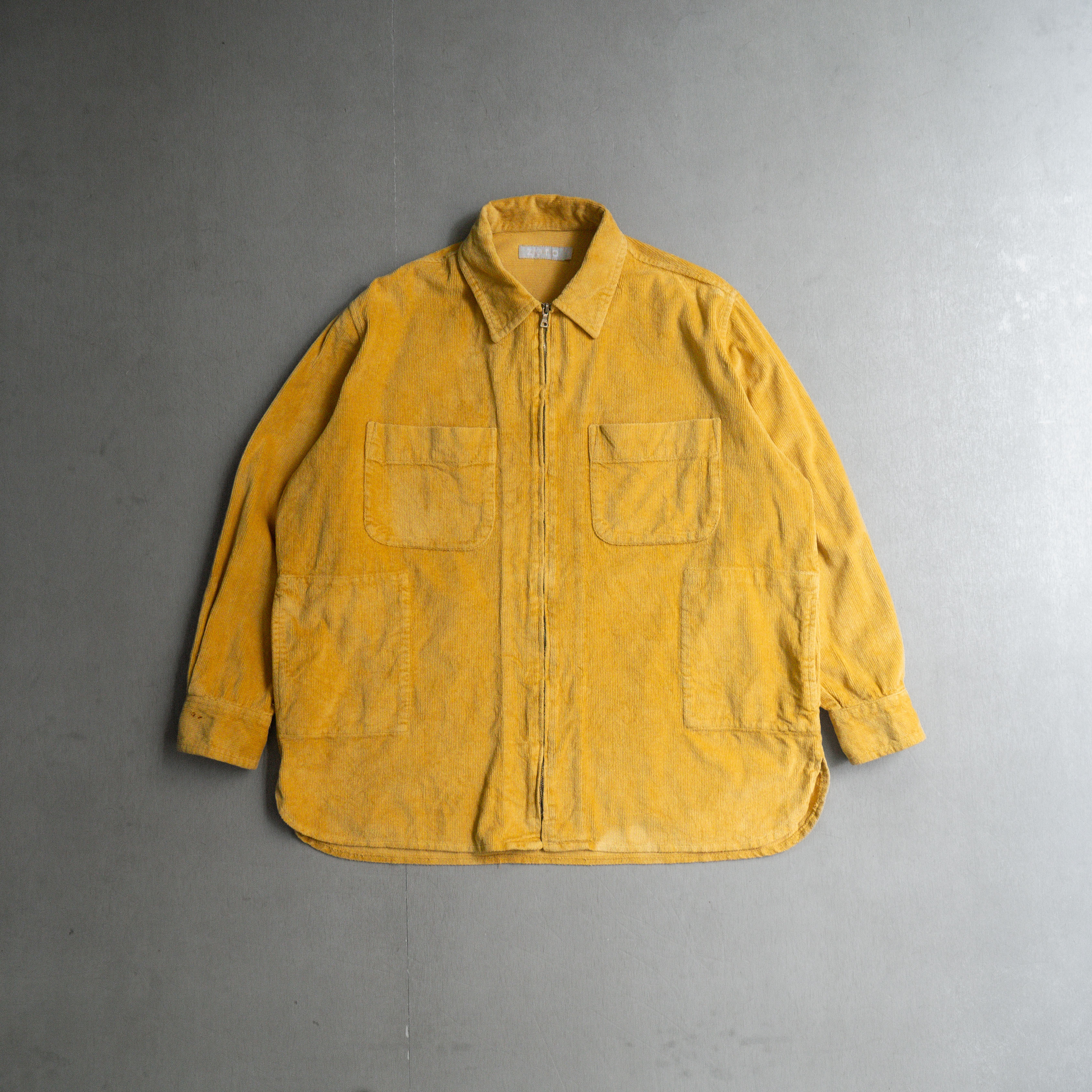 VINTAGE CORDUROY SHIRT JAC 美國 芥黃 燈芯絨 拉鍊 襯衫 外套
