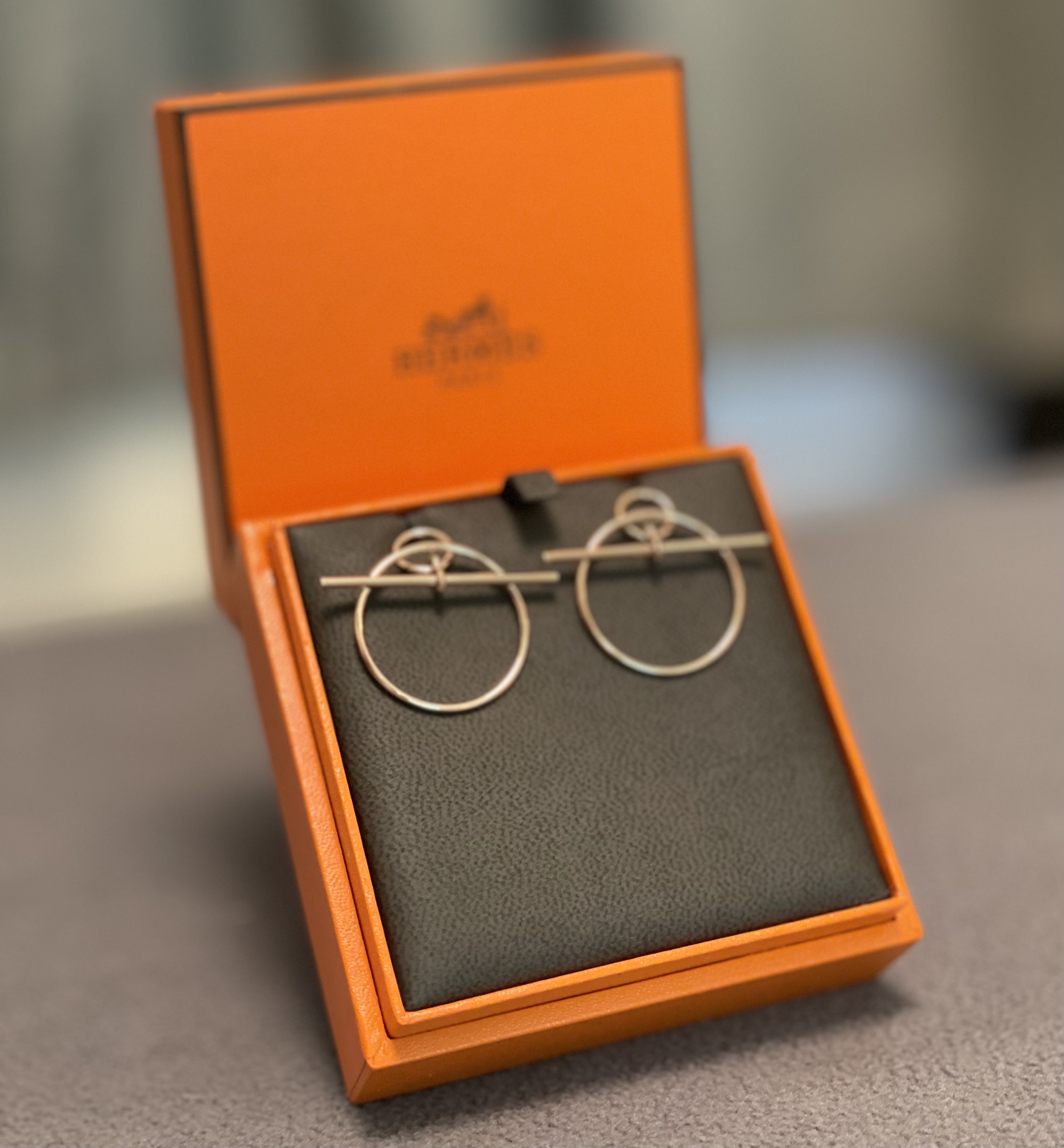 Hermès Loop Earrings 玫瑰金（私人轉讓價$12800）