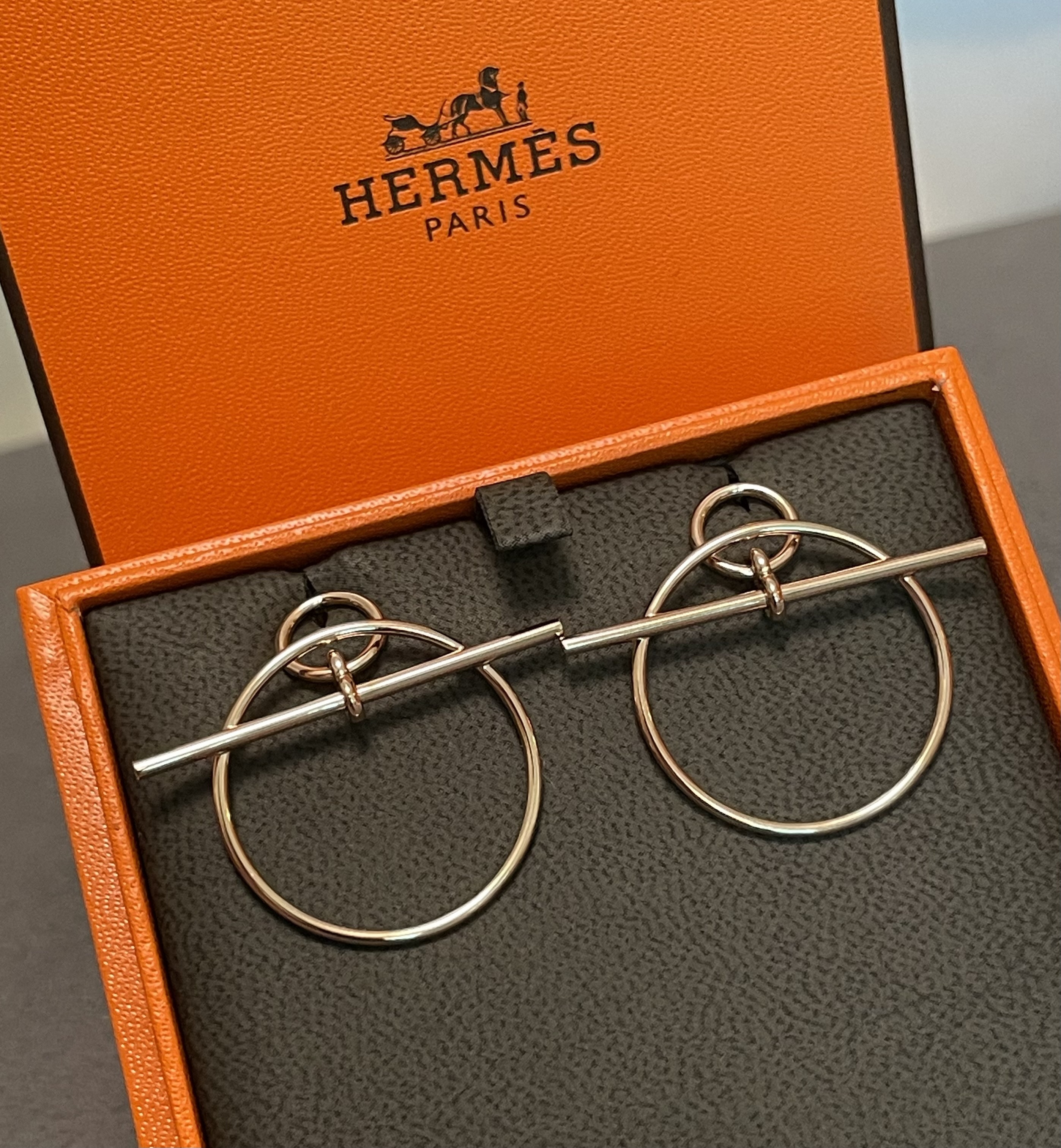 Hermès Loop Earrings 玫瑰金（私人轉讓價$12800）
