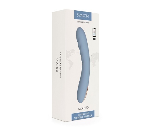SVAKOM Ava Neo Interactive Thrusting Vibrator Cornflower Blue