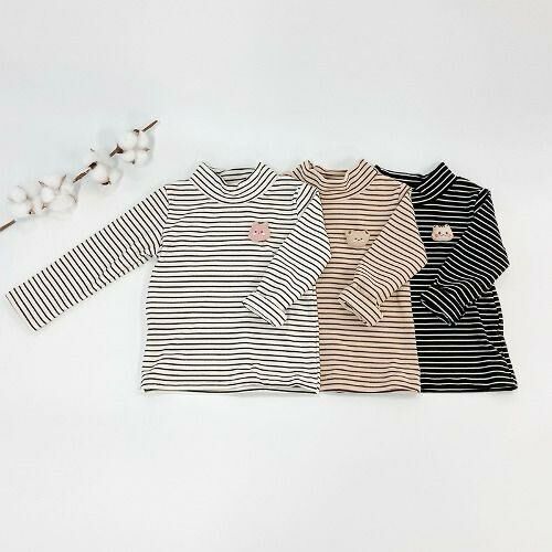 DOTFRIENDS暖呼呼系列-迷你玩偶條紋保暖兒童內搭