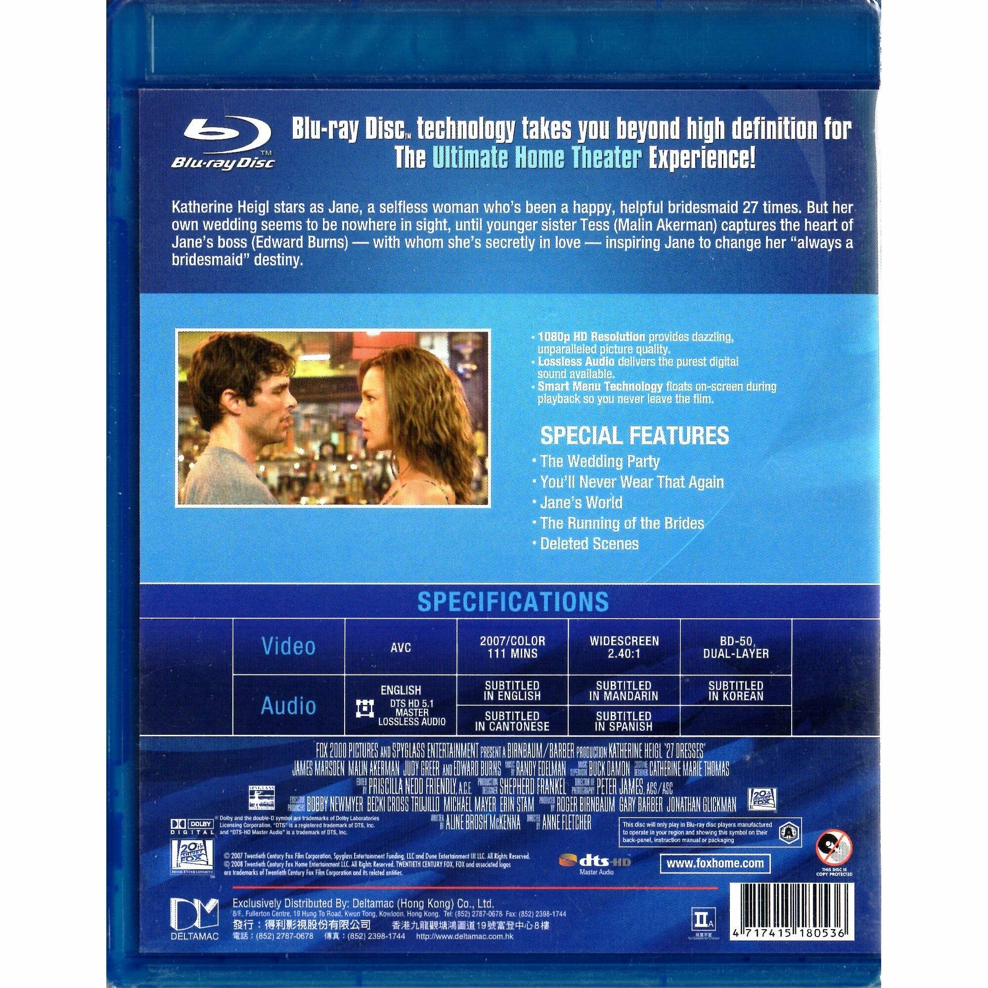27 Dresses (2008) (Blu-ray) (Hong Kong Version)