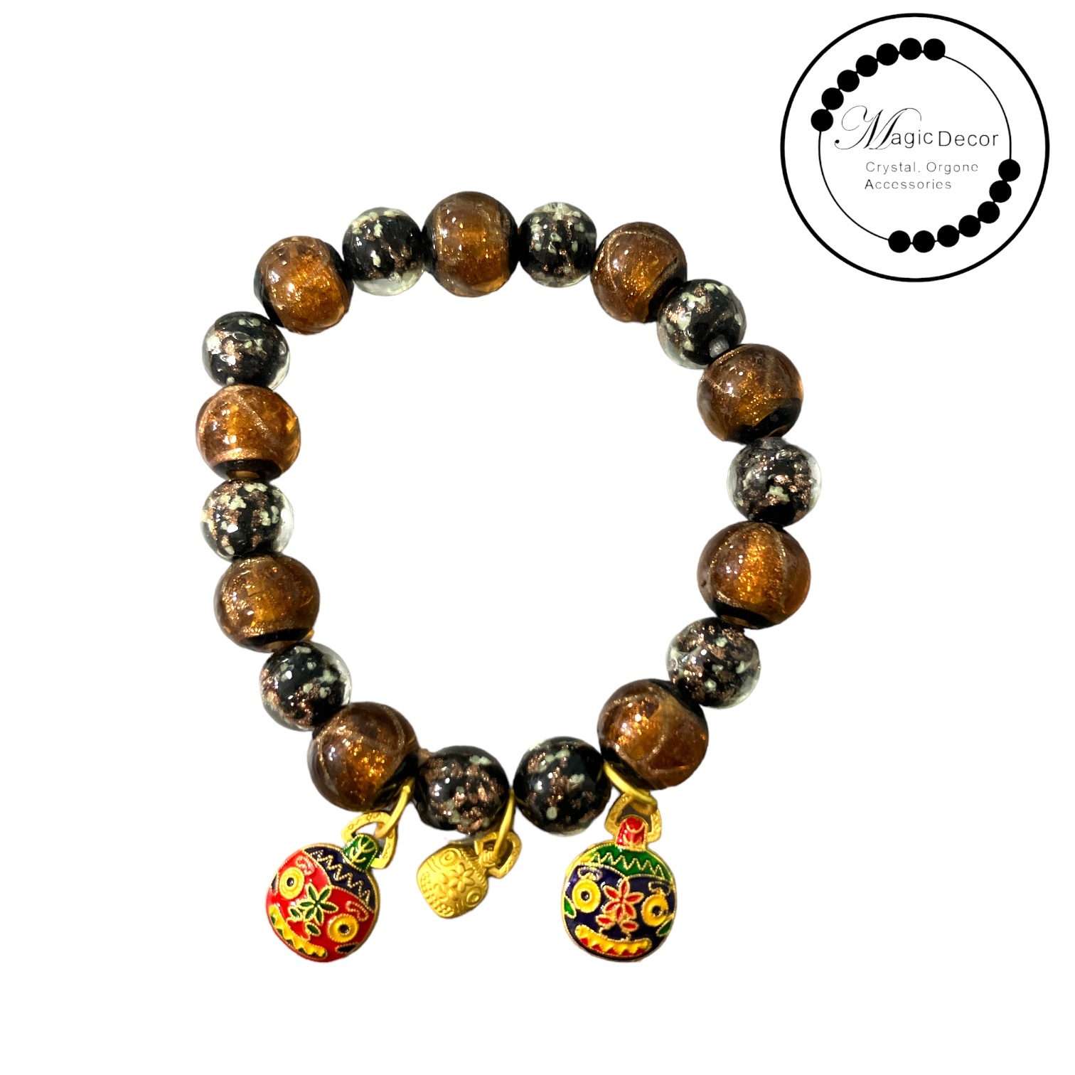 260116-A19 12-14mm+雍宮香灰飄花琉璃咬金獸金色手串（財運）（送布袋）(需留中文全名，已包大寶法王開光證+布袋和雍和宮開光，不提供開光視頻，3月頭到貨只限尖沙咀門店自取）