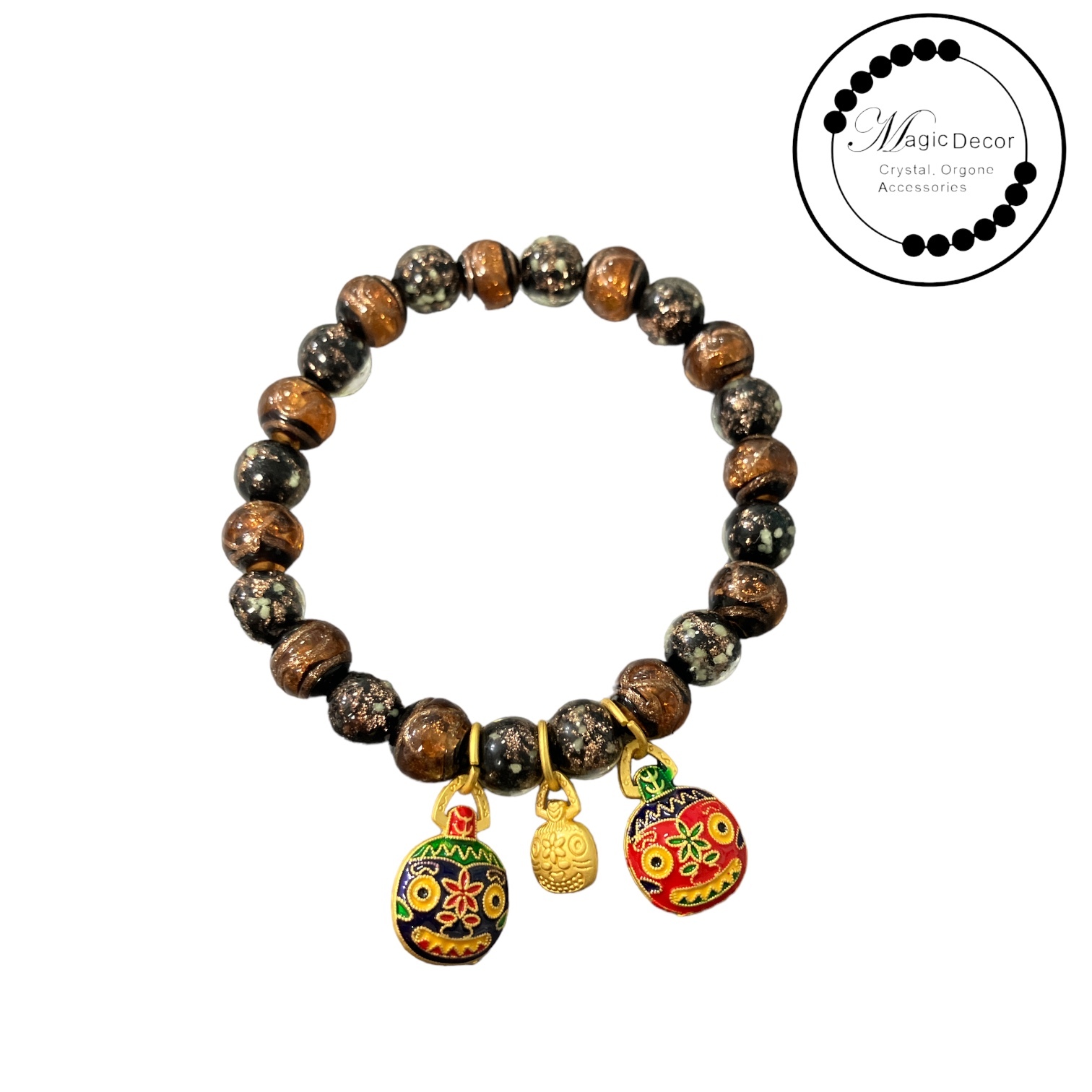 260116-A17 8mm+雍宮香灰飄花琉璃咬金獸金色手串（財運）（送布袋）(3月頭到貨只限尖沙咀門店自取）