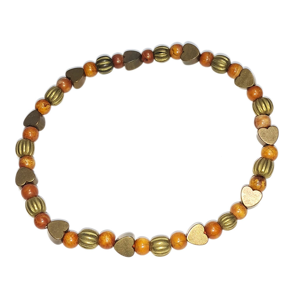 愛心& 福瓜黃銅珠&火供珠手珠3.8mm【十方】152698