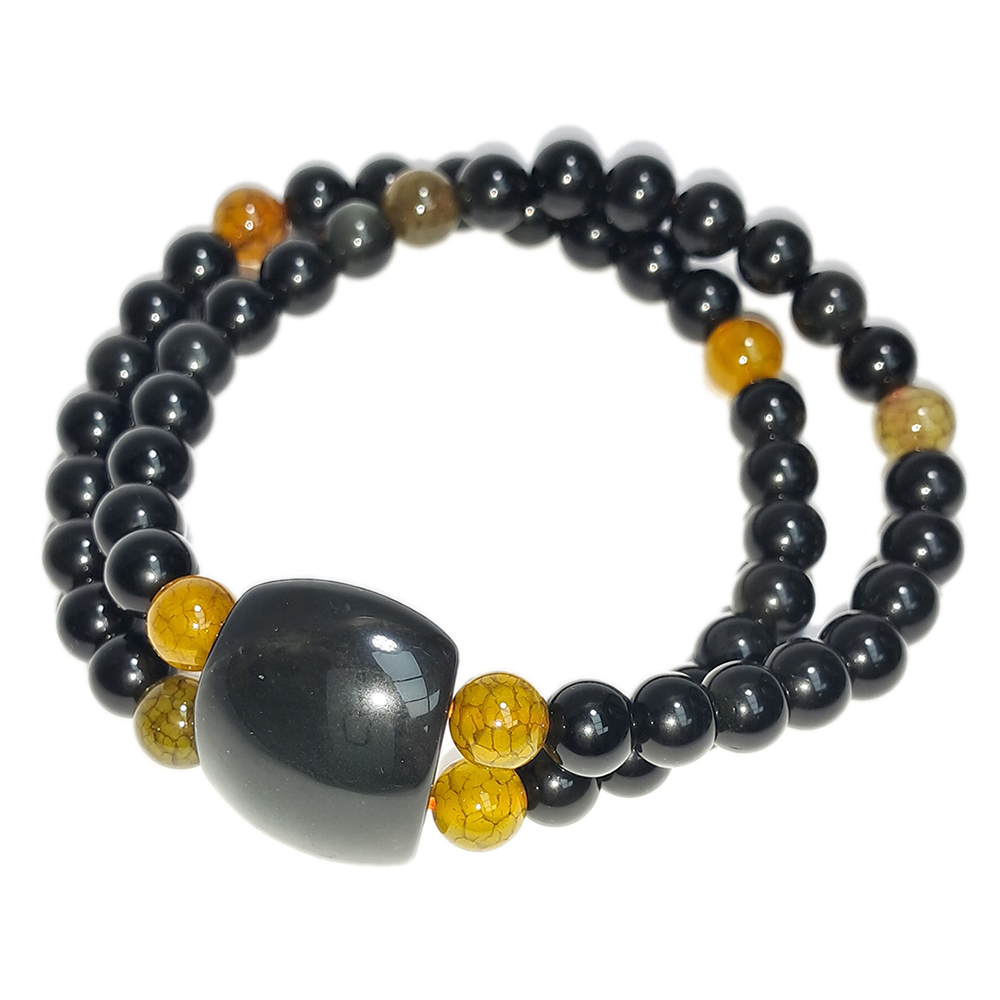 黑曜石雙排手珠6mm【十方】152703