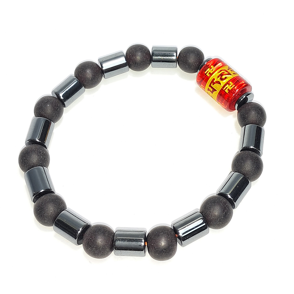 六字真言{琉璃}& 健康石&靈草藥珀手珠8mm【十方】152682