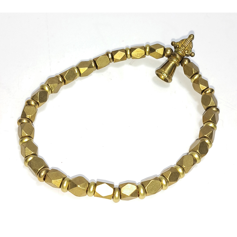 金剛杵&多角{銅}手珠4*4.6mm【十方】152694