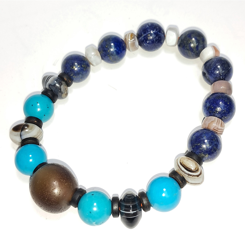 藥師珠&綠松石&青金石手珠10mm【十方】152700