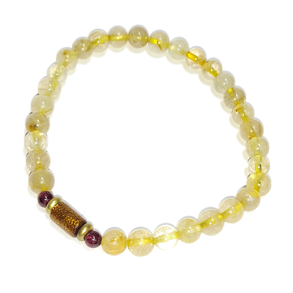 金珊瑚&鈦晶手珠5.7mm【十方】152709