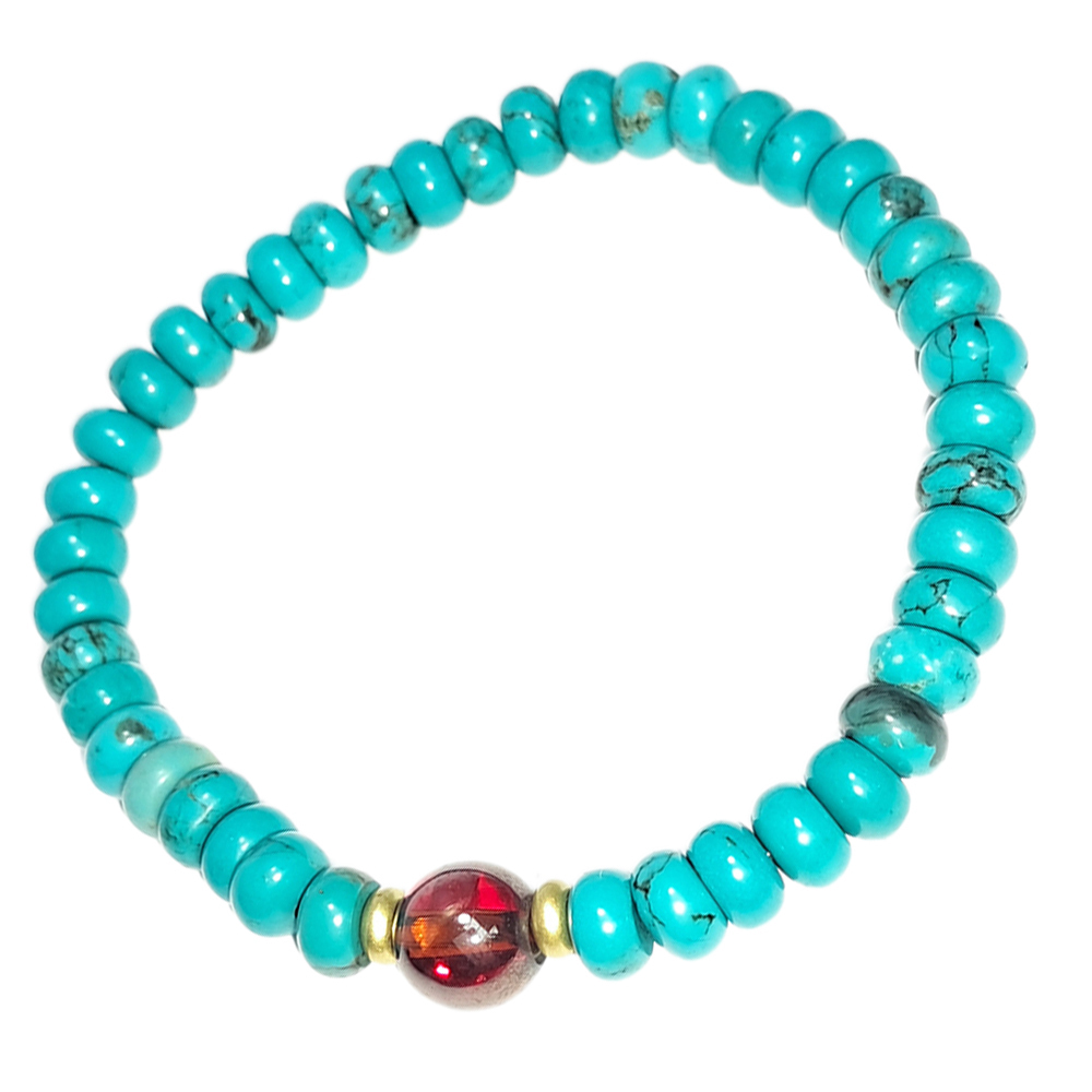 水龍珠&綠松石手珠3*6mm【十方】152725