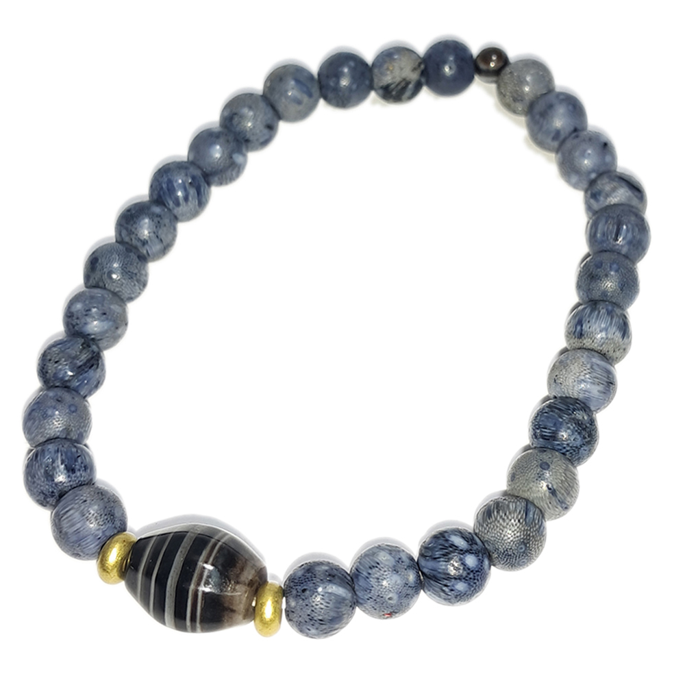 藥師珠&藍珊瑚手珠6mm【十方】152719