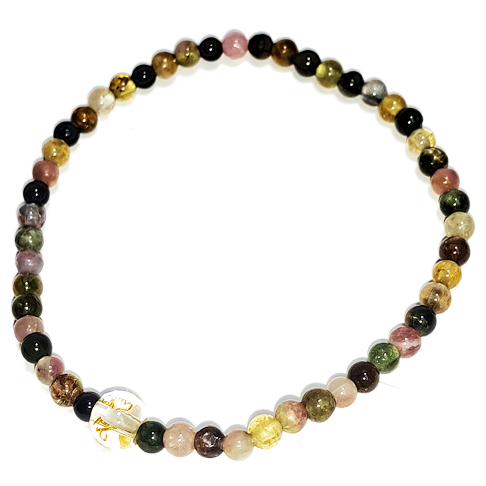 六字真言{水晶}&碧璽手珠3.6mm【十方】152741