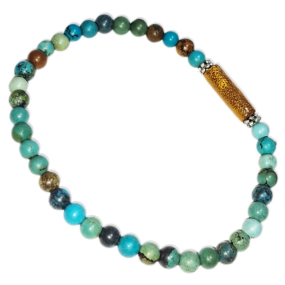 金珊瑚&綠松石手珠4.5mm【十方】152722