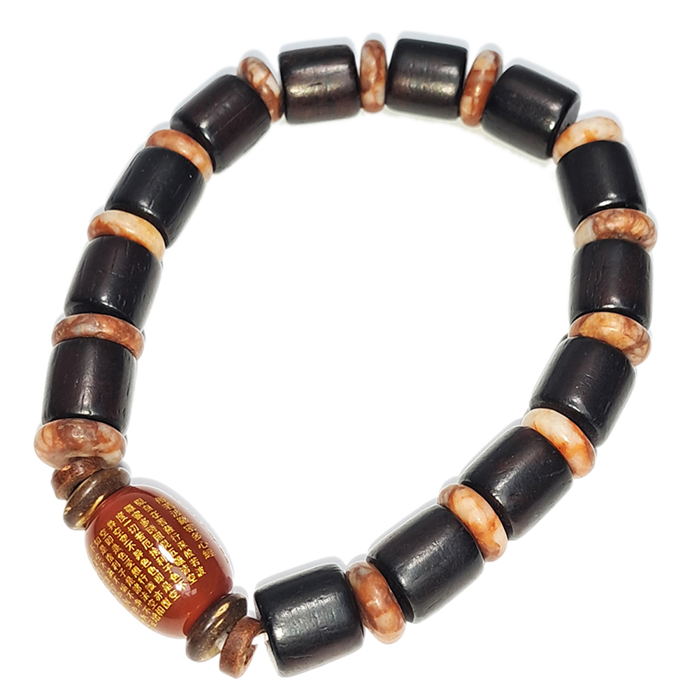 心經毫雕{紅玉髓}&龍宮舍利&紫檀手珠【十方】152789