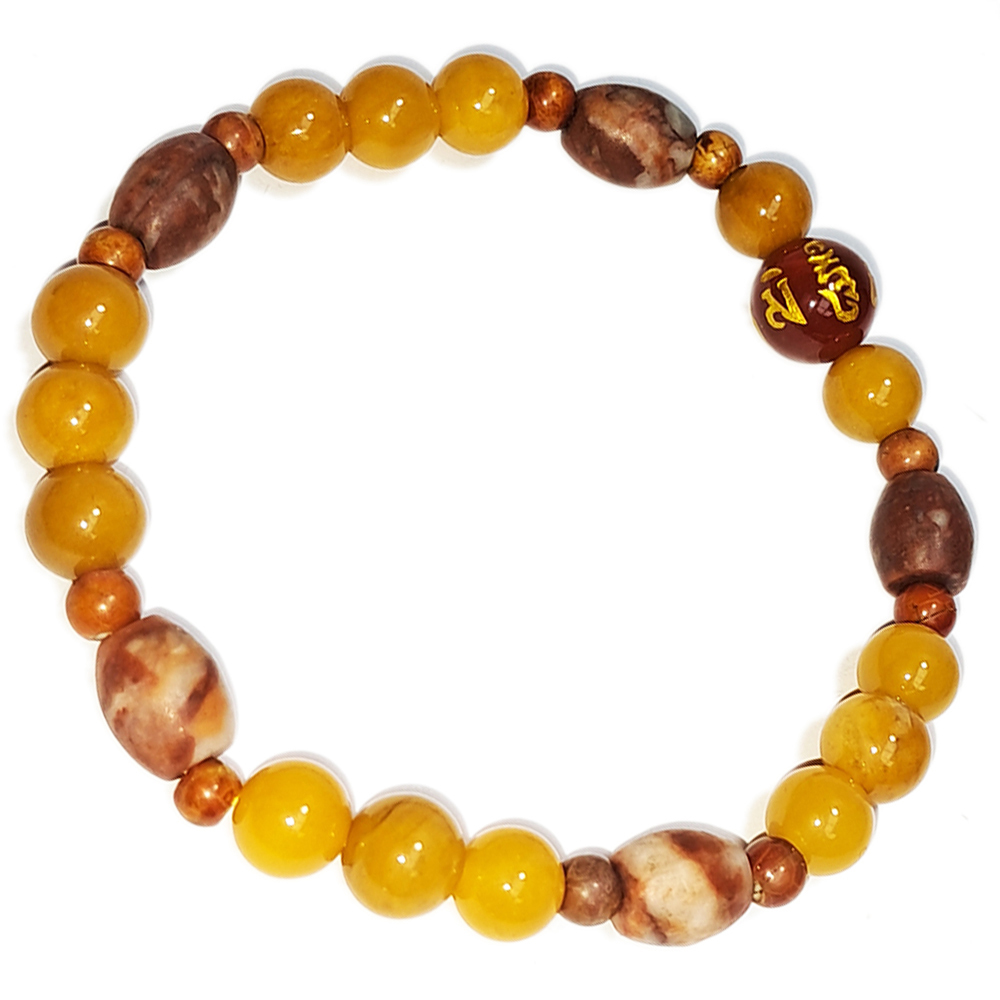 六字真言&龍宮舍利&黃玉手珠6mm【十方】152783