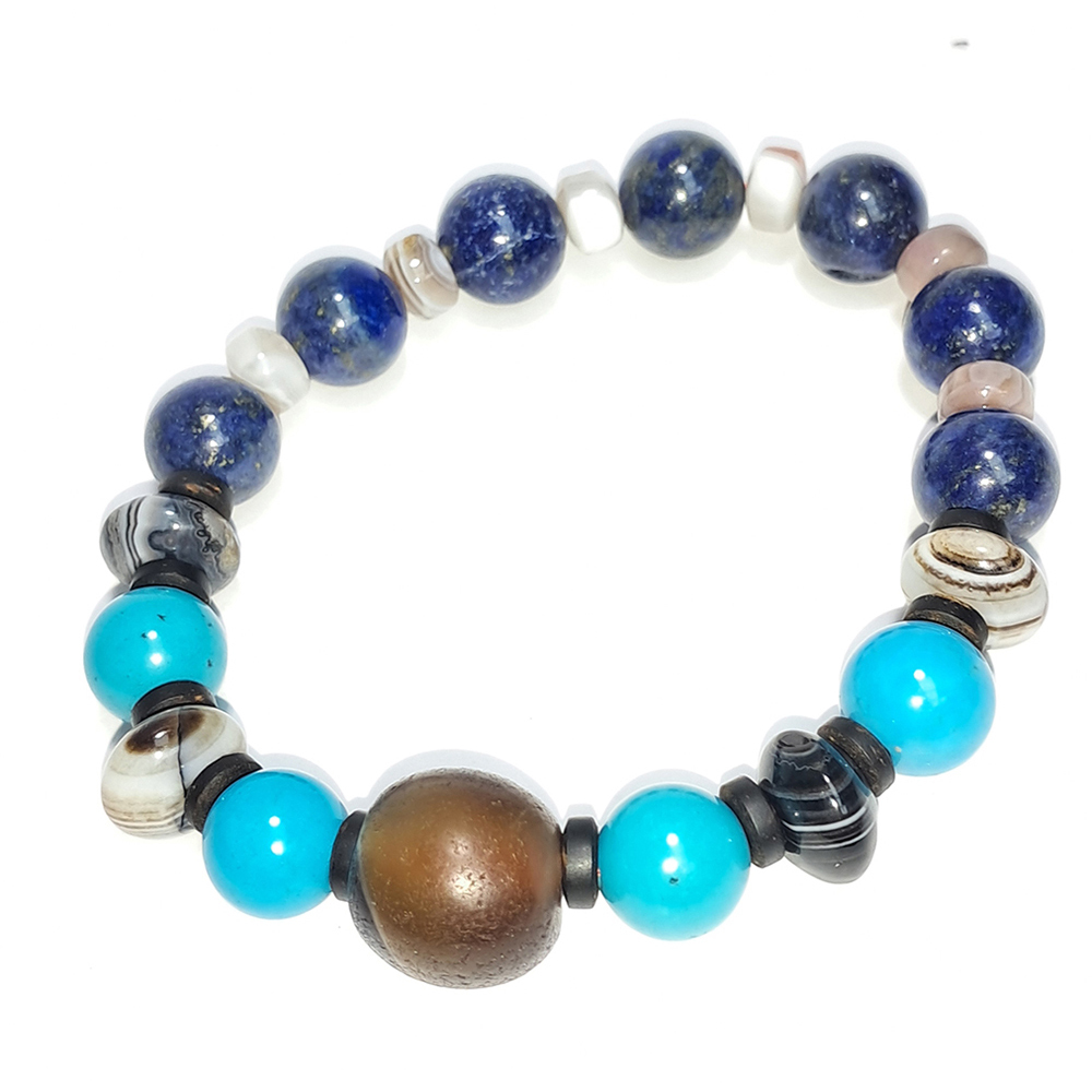 藥師珠&綠松石&青金石手珠10mm【十方】152700