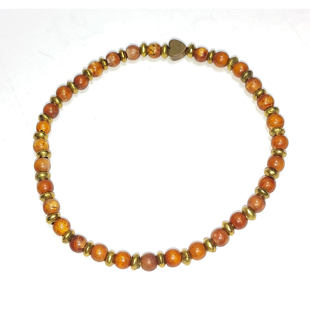 愛心{黃銅珠}&火供珠手珠3.8mm【十方】152697