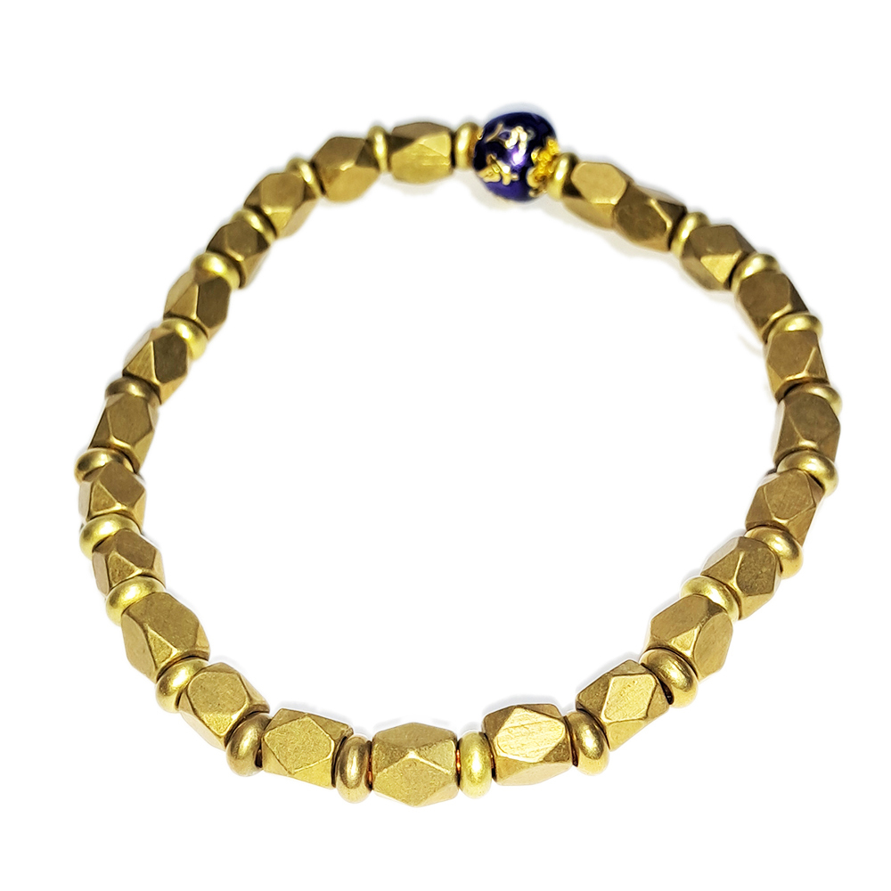 六字真言{琺瑯}&多角{銅}手珠4*5mm【十方】152689