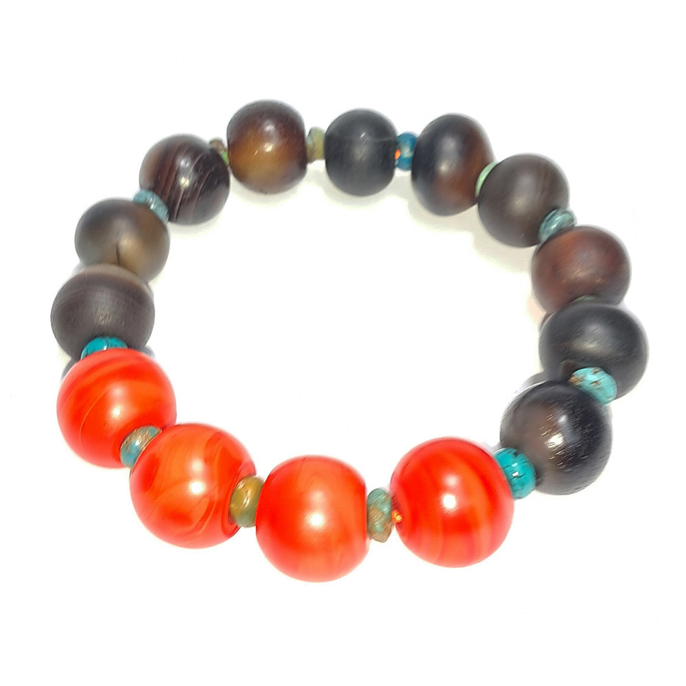 火山琉璃&藥師珠手珠14mm【十方】152701