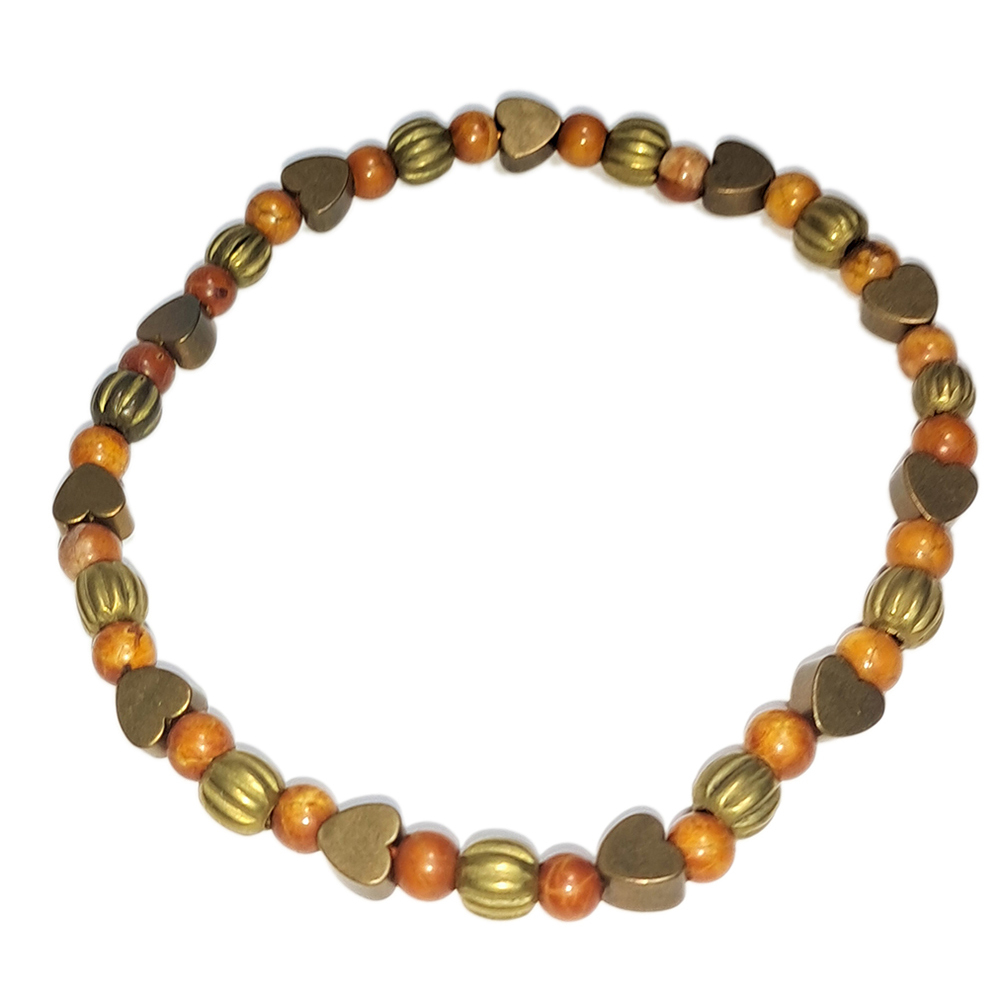 愛心& 福瓜黃銅珠&火供珠手珠3.8mm【十方】152698