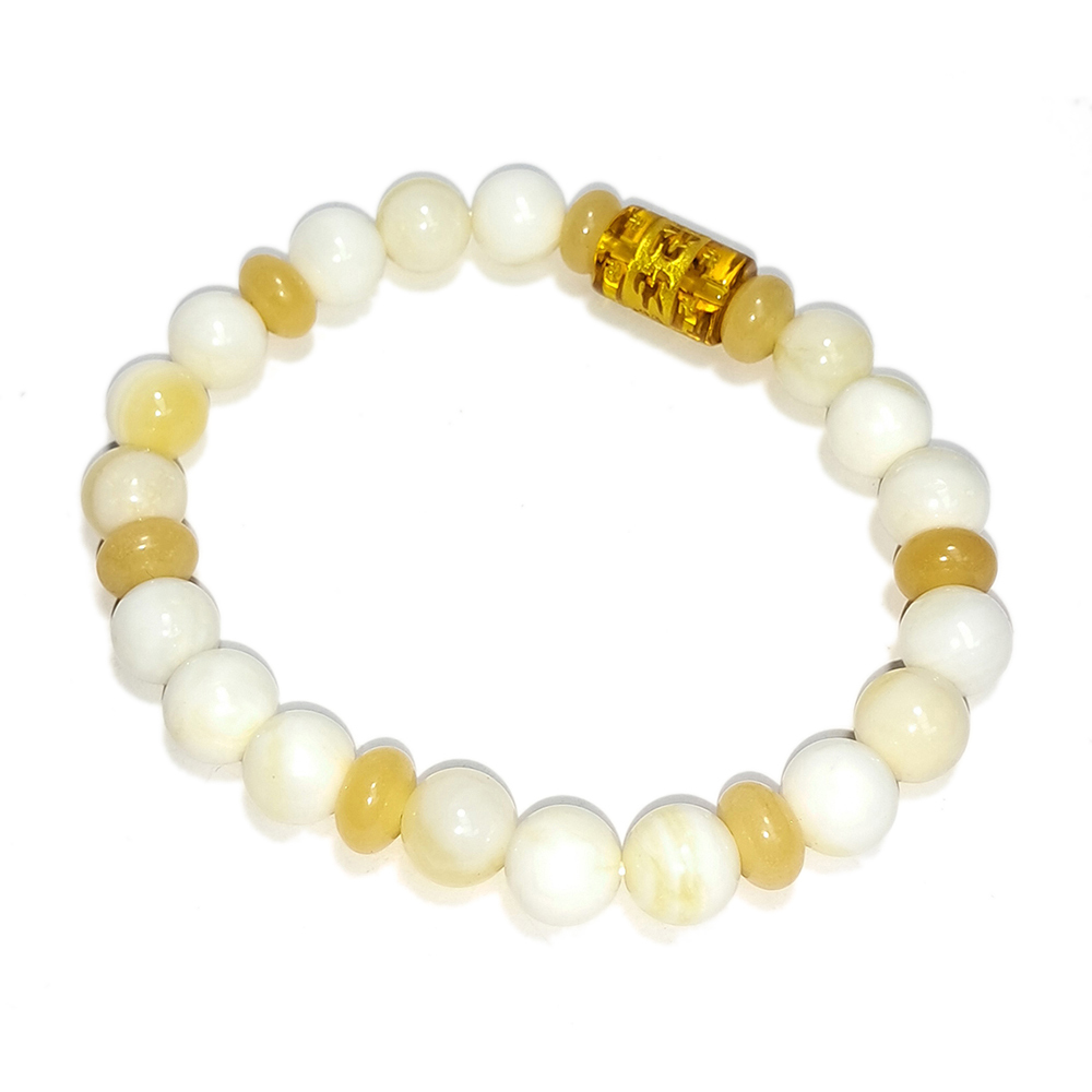 六字真言{琉璃}&硨磲手珠8mm【十方】152707