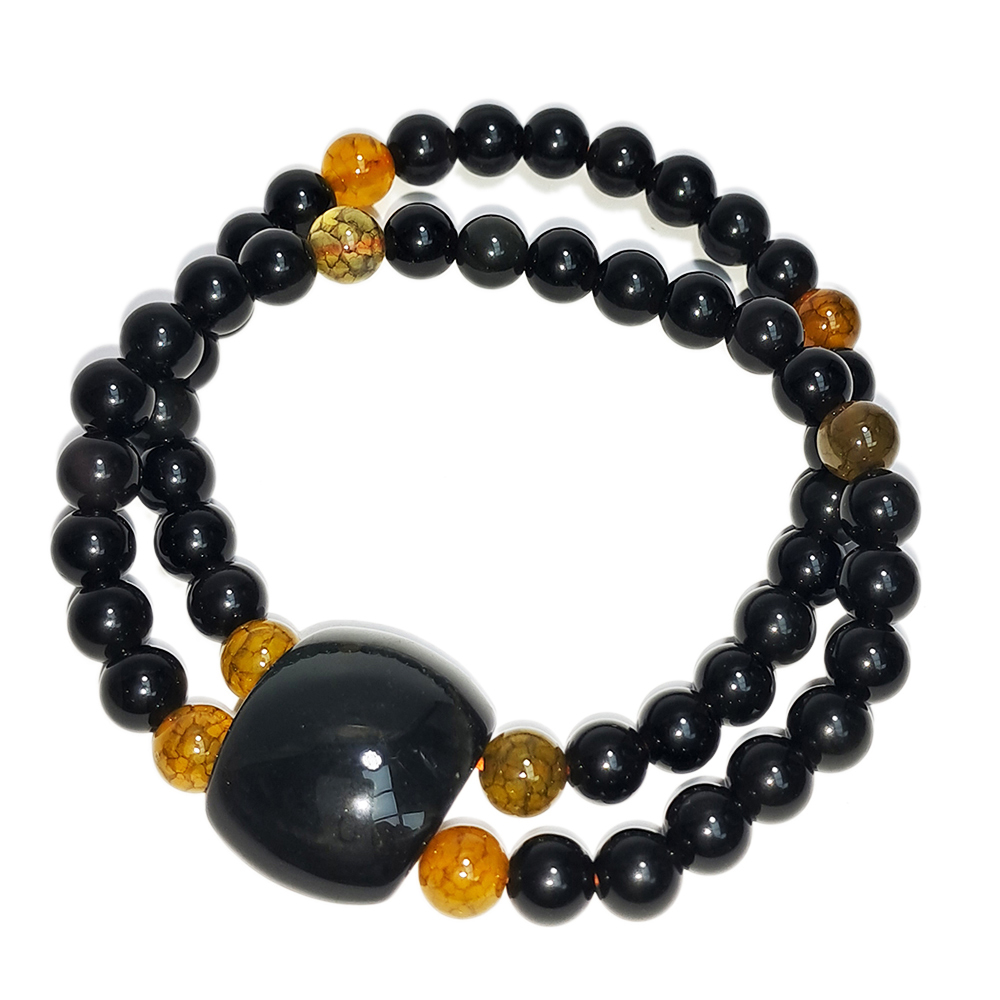 黑曜石雙排手珠6mm【十方】152703