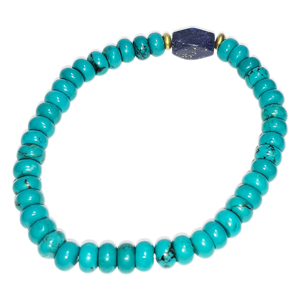 青金石&綠松石手珠3*6mm【十方】152724