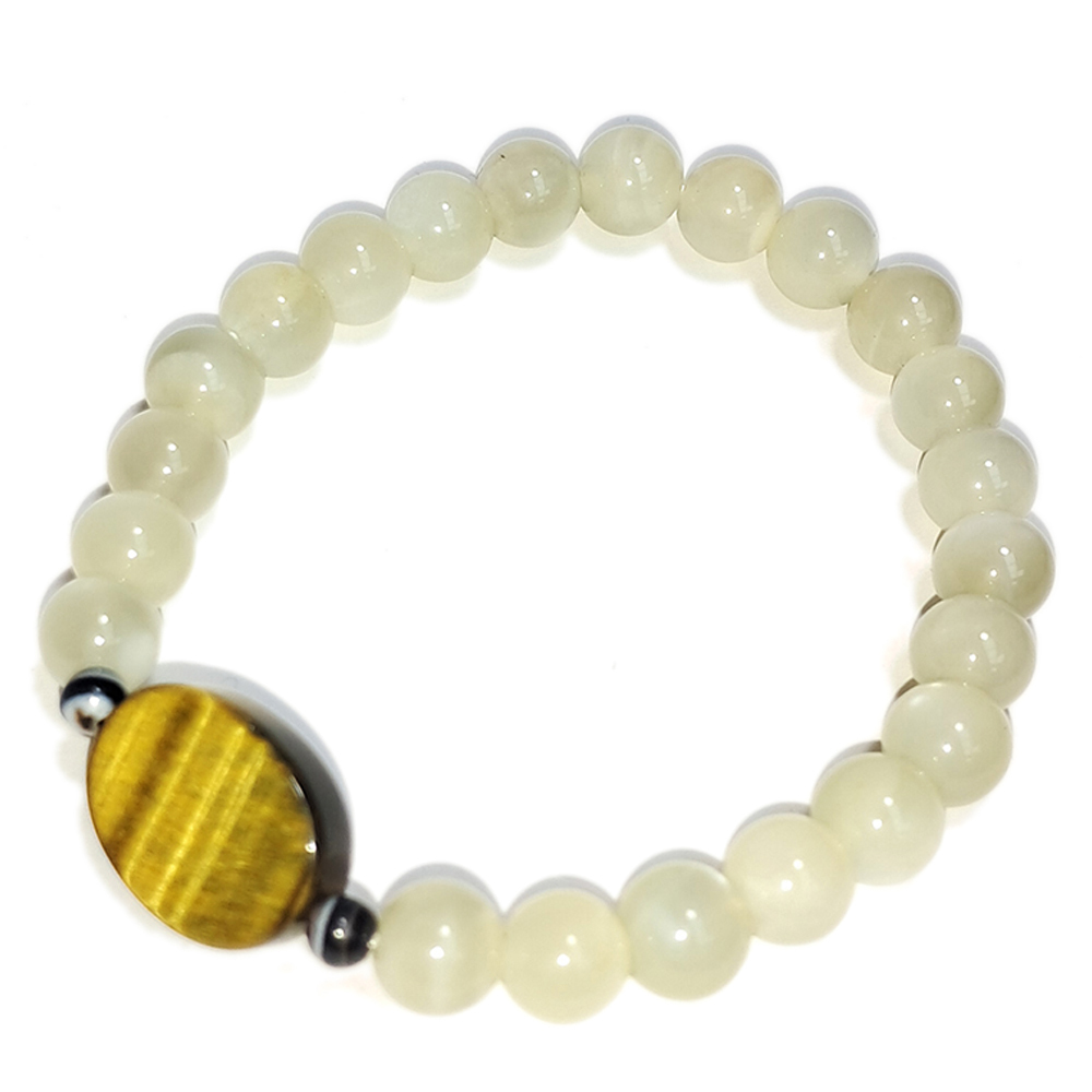 虎眼石&月光石手珠7.3mm【十方】152745