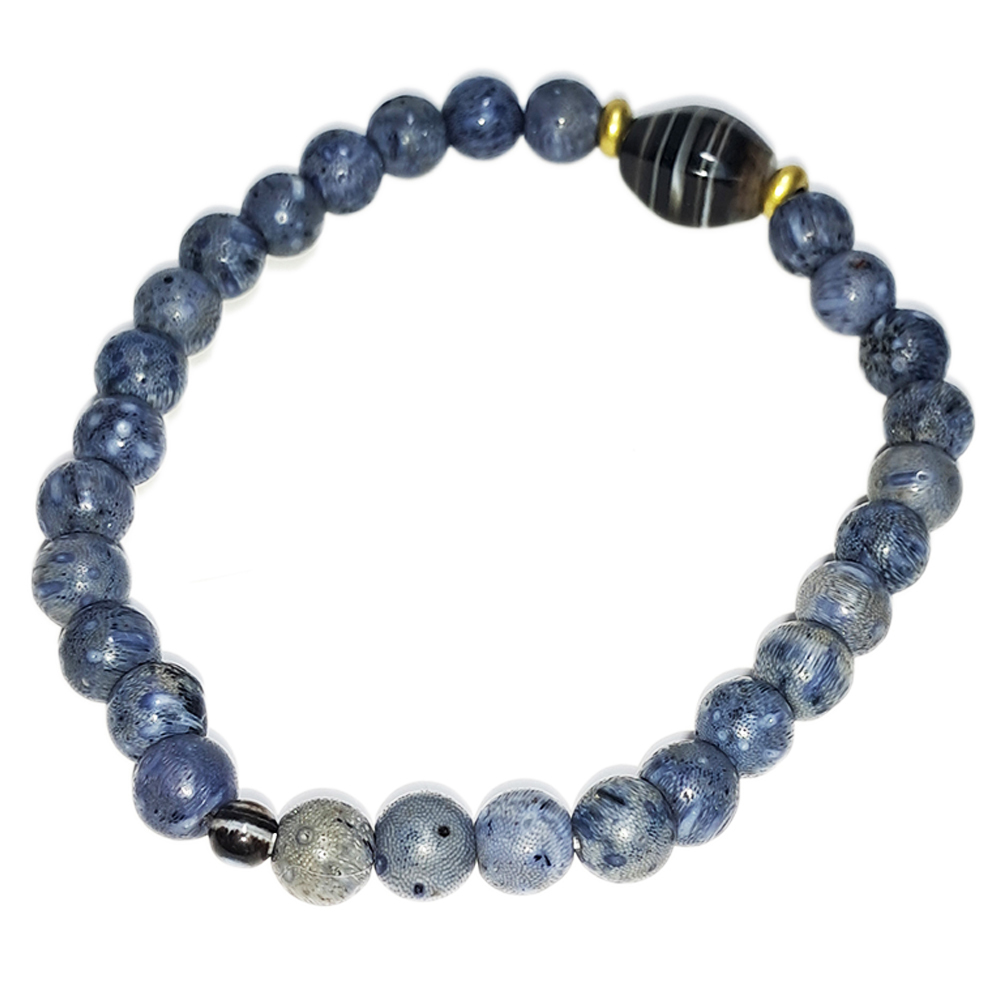 藥師珠&藍珊瑚手珠6mm【十方】152719