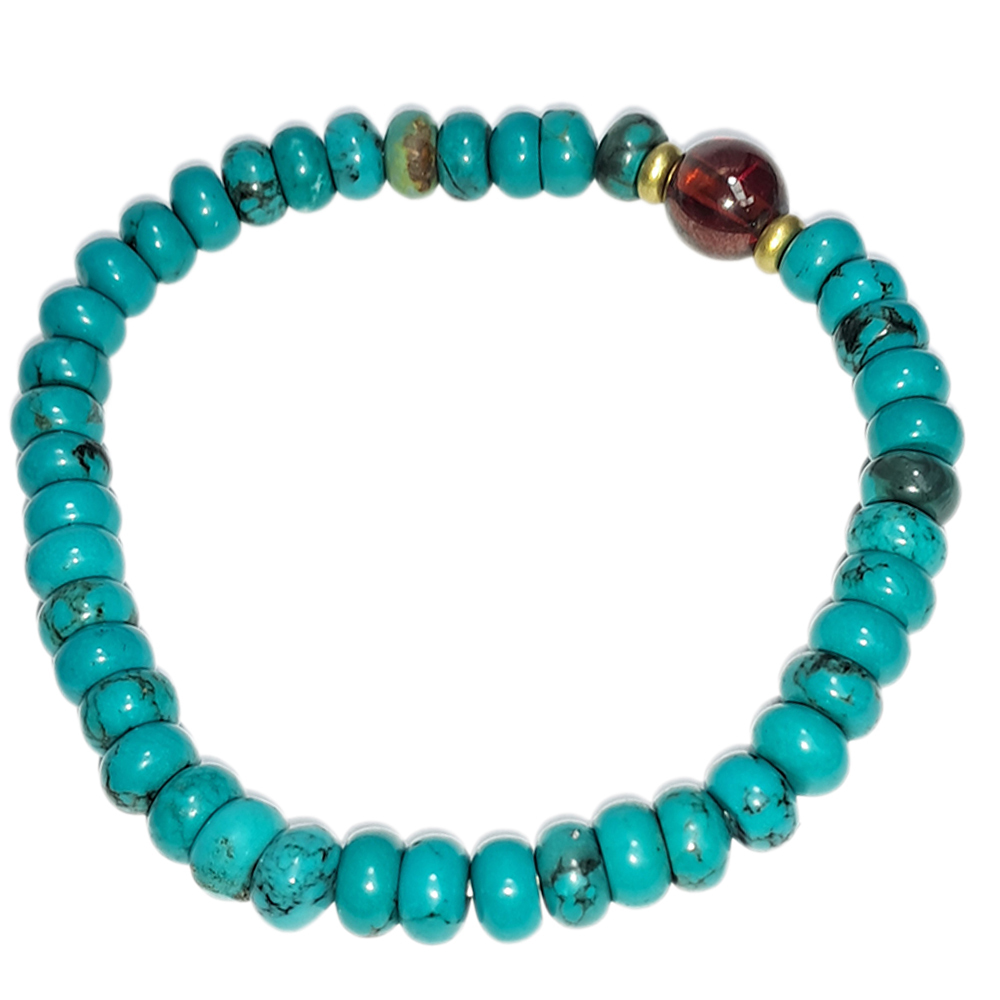 水龍珠&綠松石手珠3*6mm【十方】152725