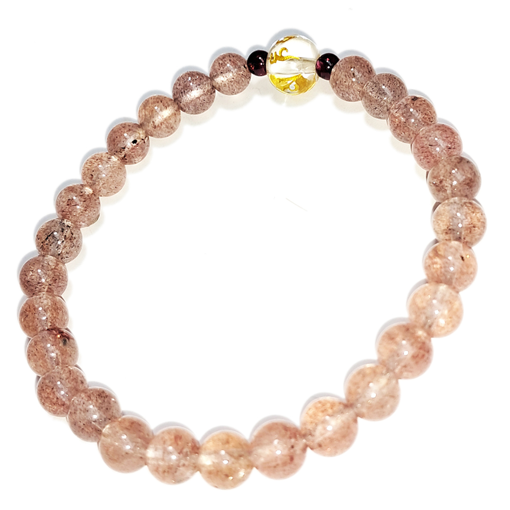 六字真言&草莓晶手珠6.3mm【十方】152746