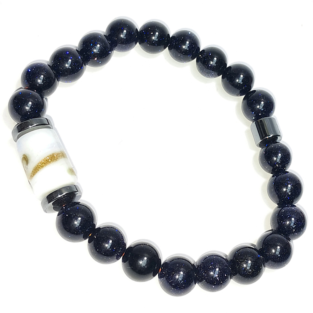 琉璃&藍砂石手珠8.3mm【十方】152727