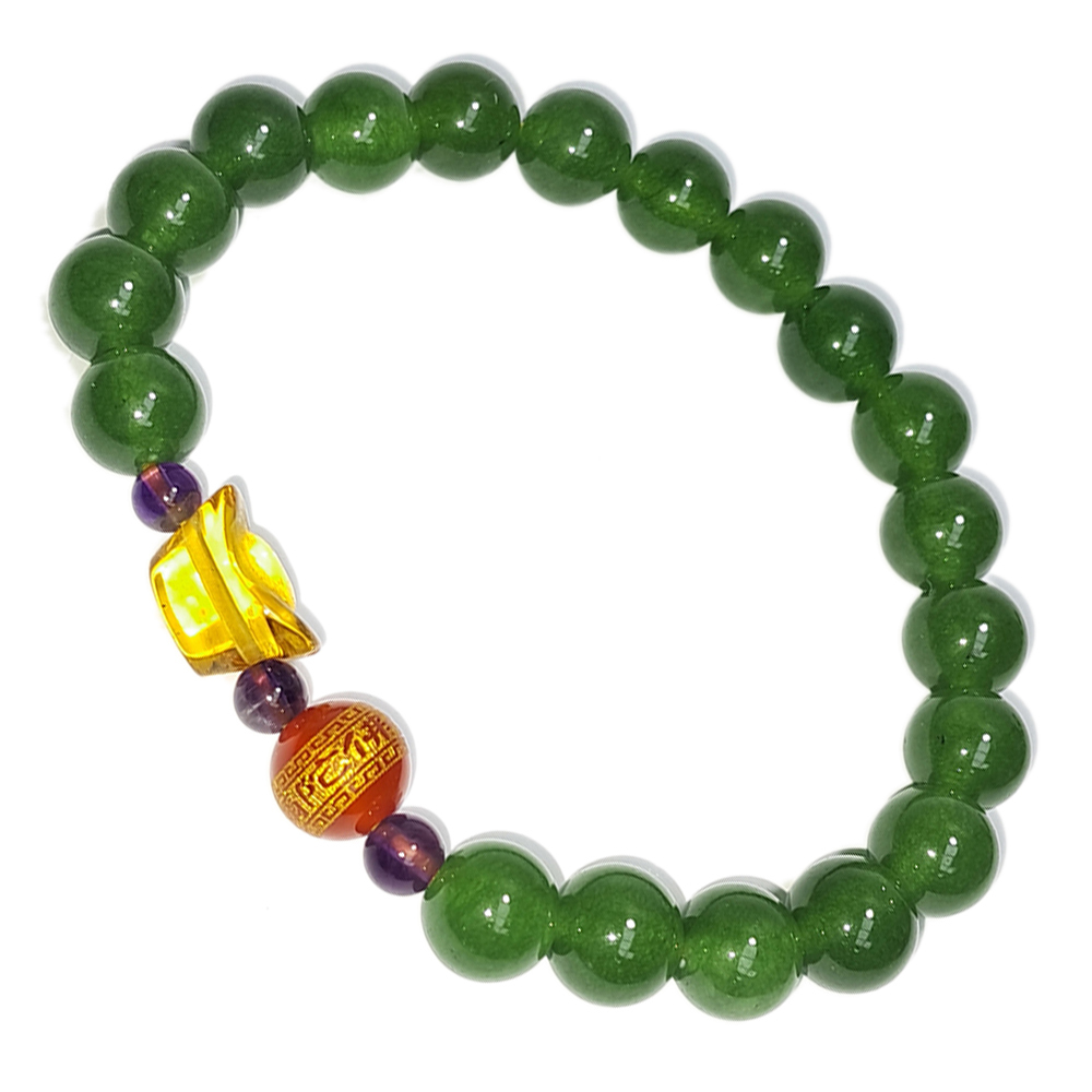 佛{紅玉髓}&元寶{琉璃}&台灣玉手珠8mm【十方】152751